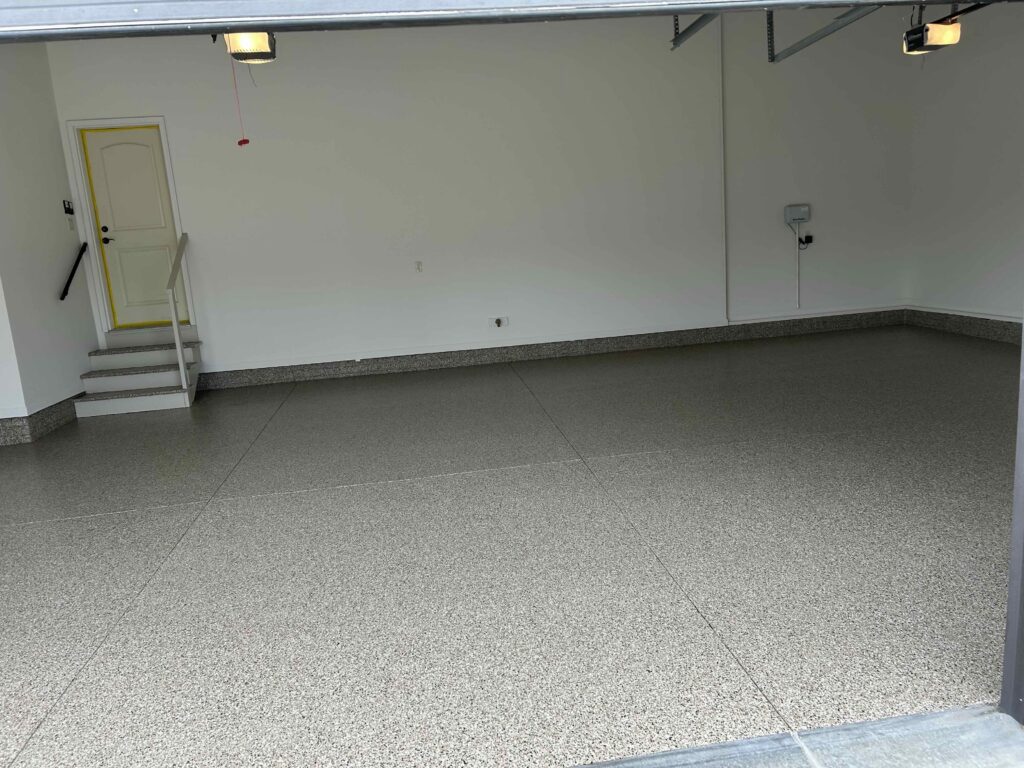 garage floor coating in taupe