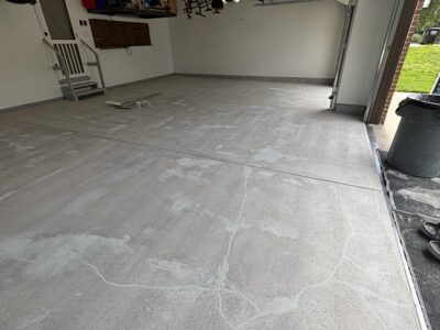 garage before concrete coating in fort calhoun