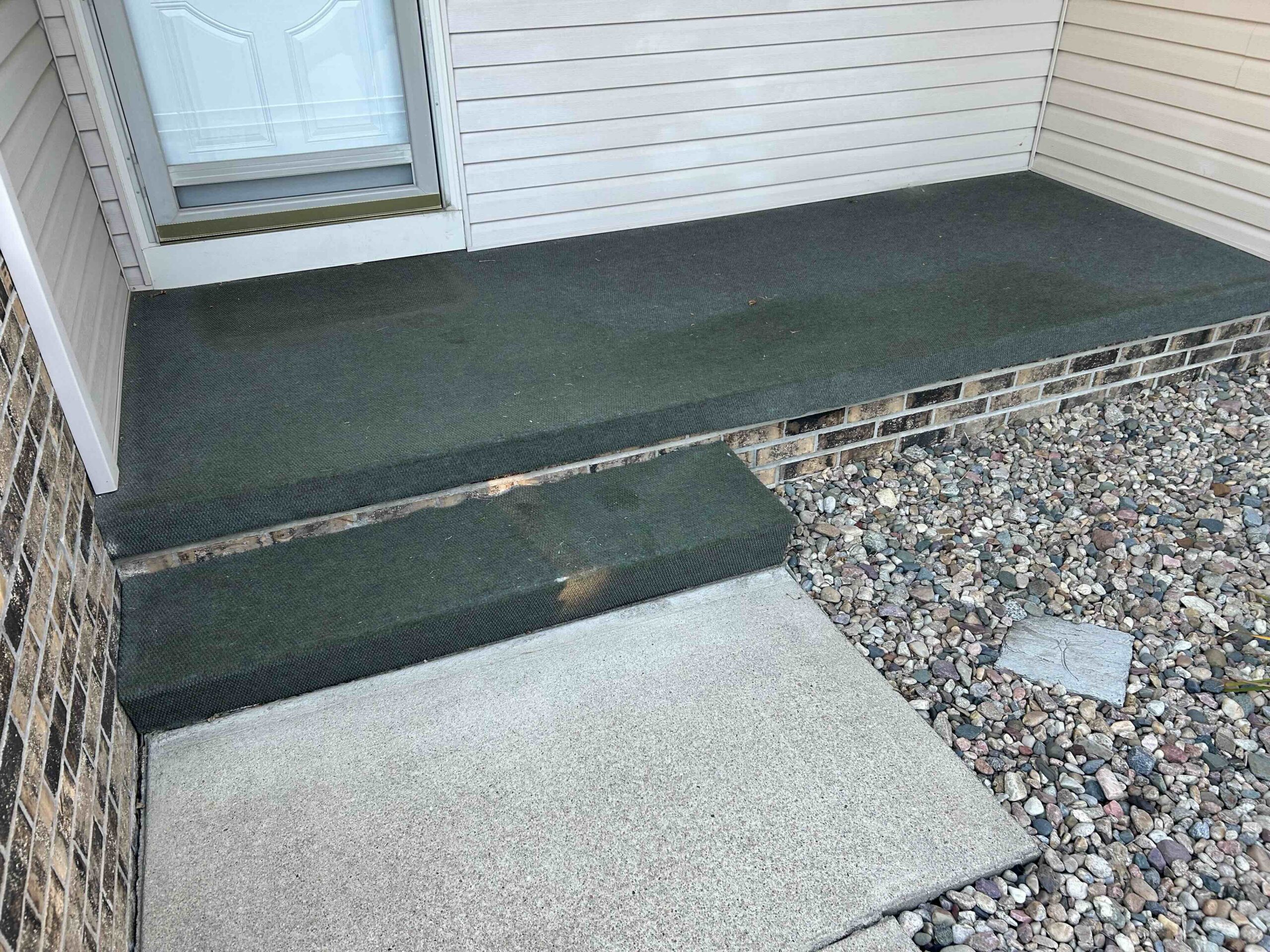 carpeted front porch