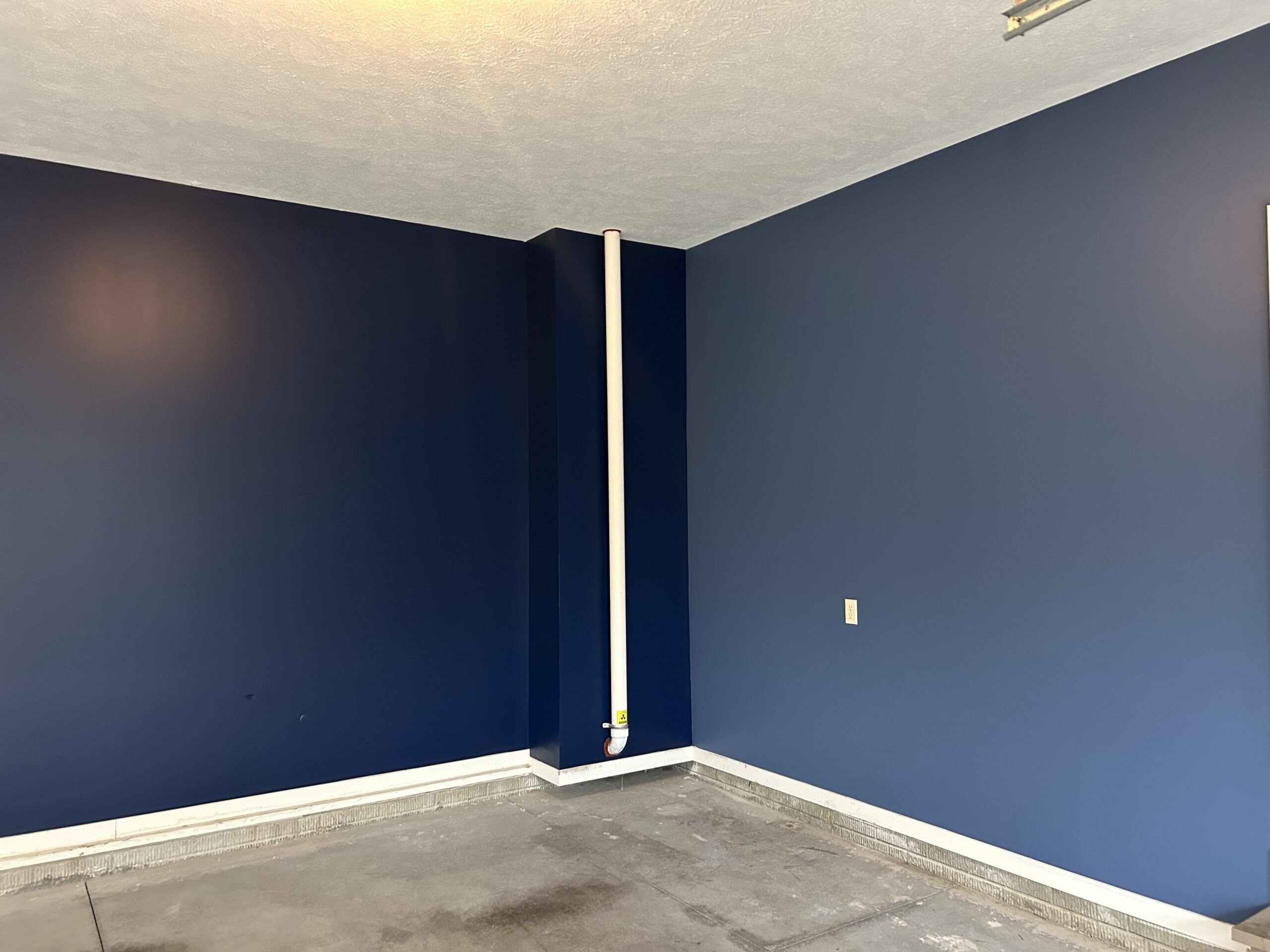uncoated garage floor