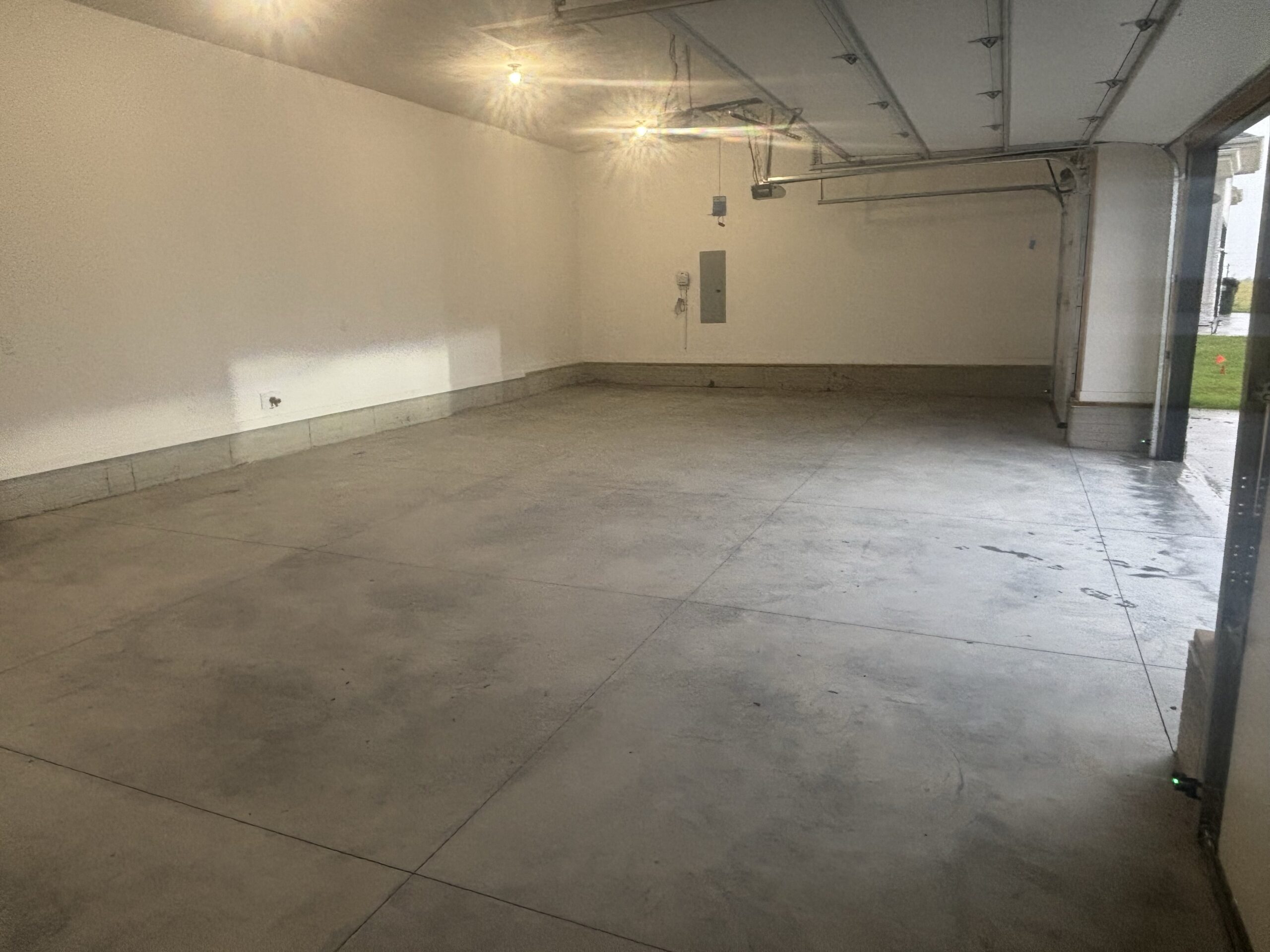 bare garage flooring