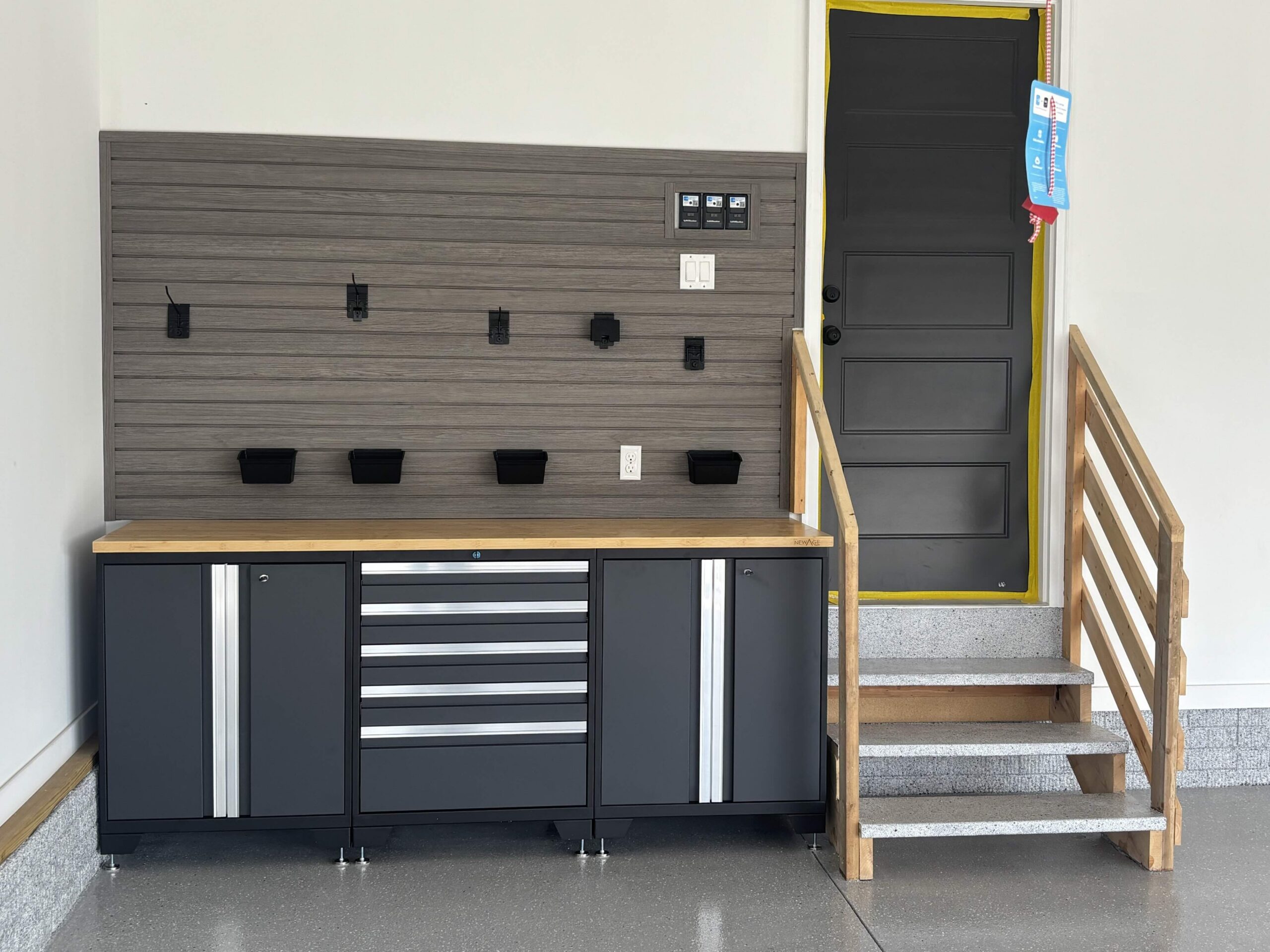 garage renovation after in fremont with both floor coating and storage