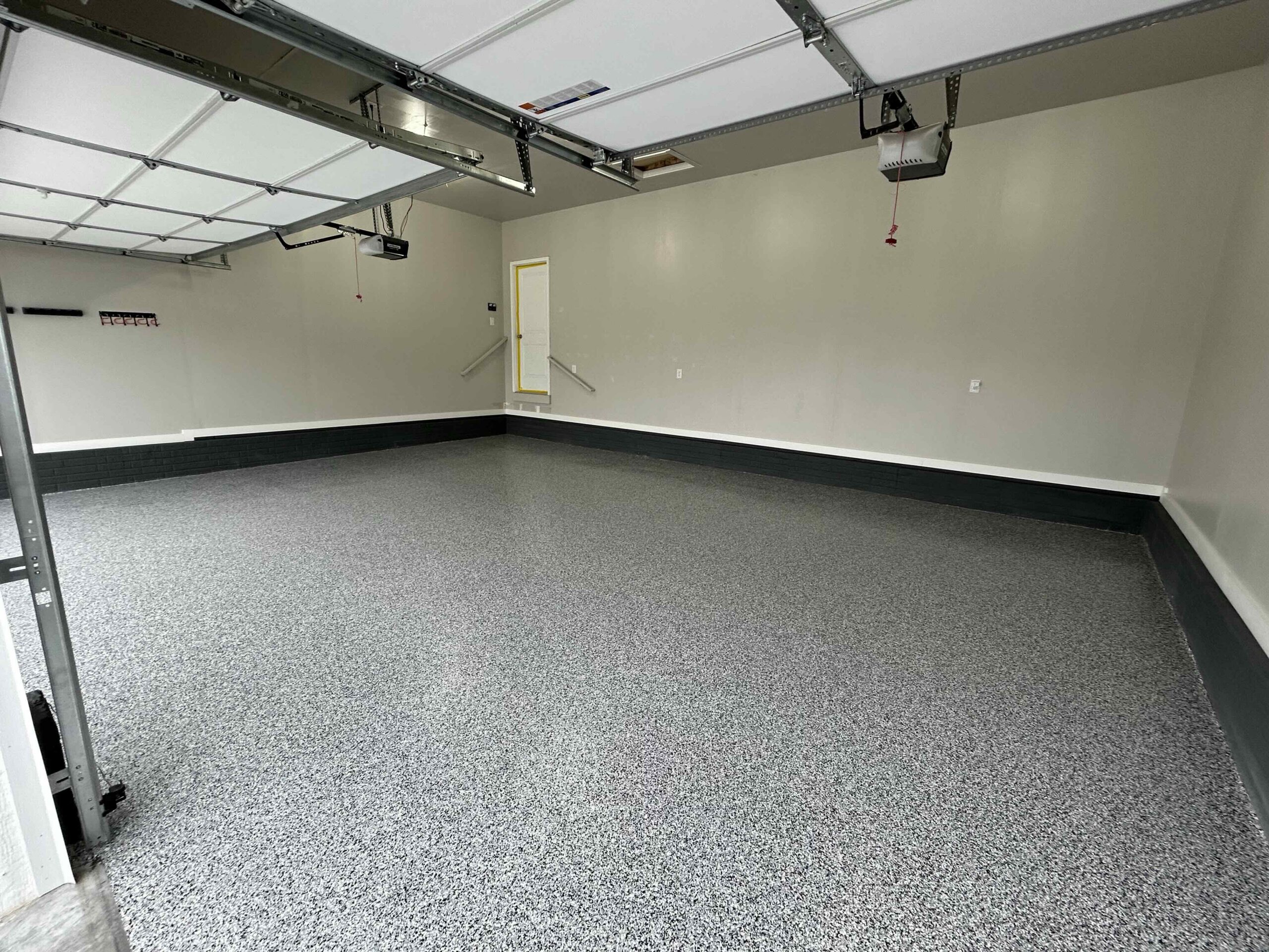 garage floor coating and baseboards in bellevue