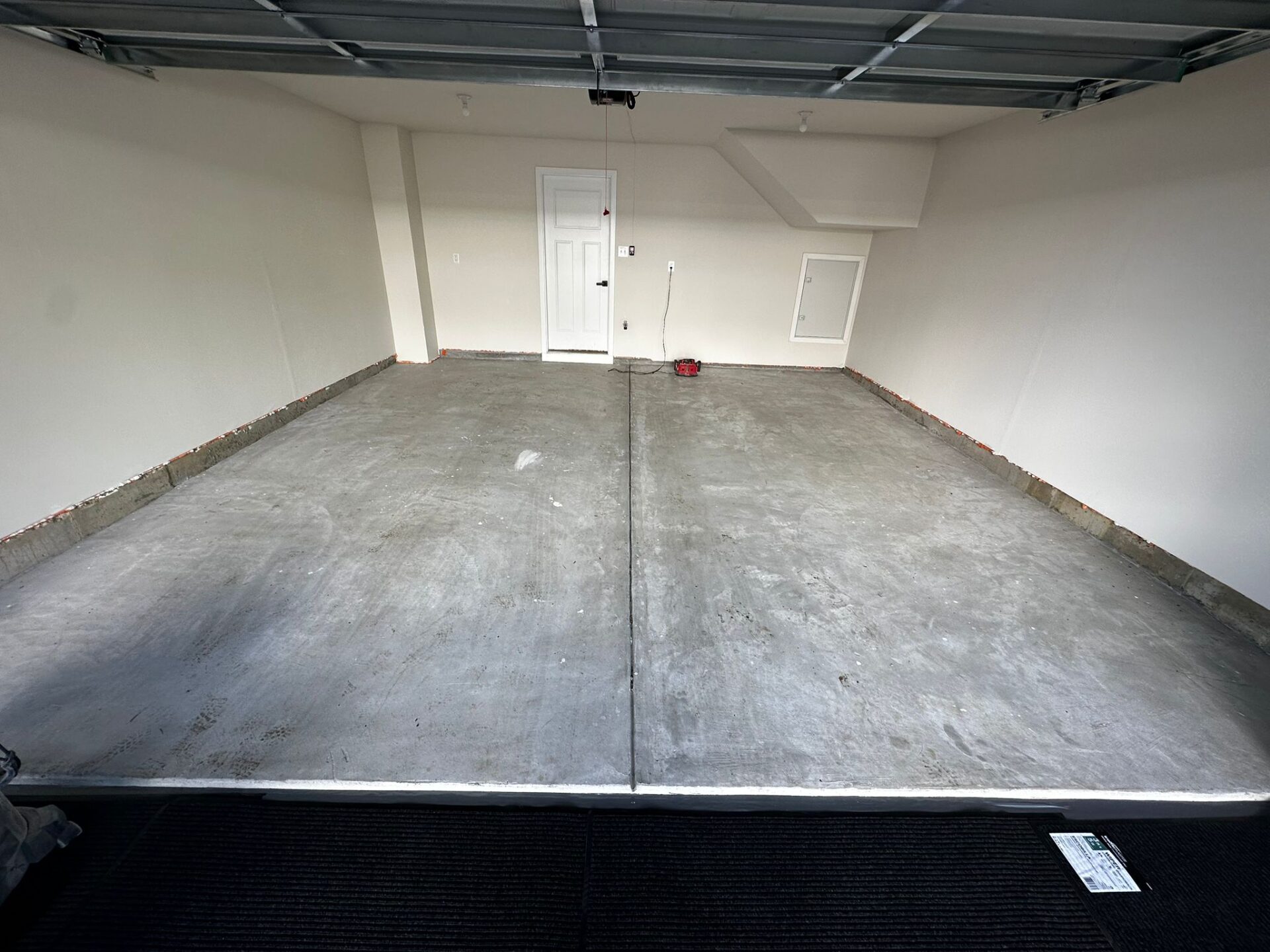 plain bare concrete in garage