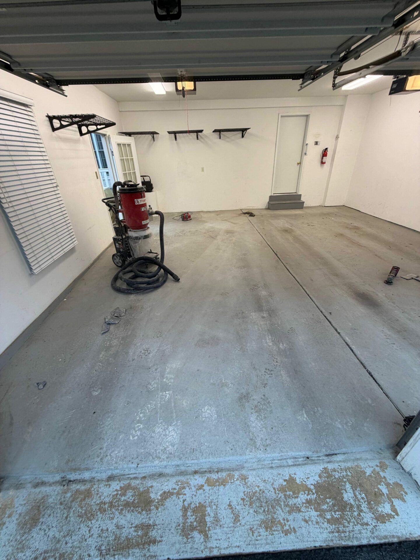 Peeling old epoxy floor in Downington Pennsylvania