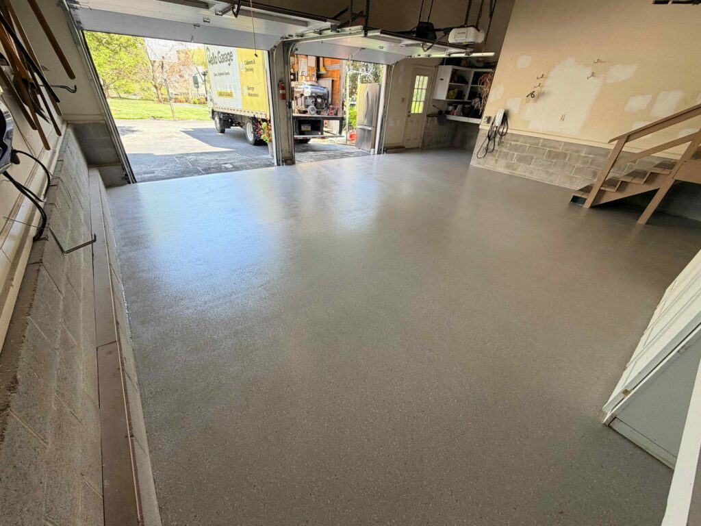 Garage Floor Coating in Kennett Square Pennsylvania in the color bronze