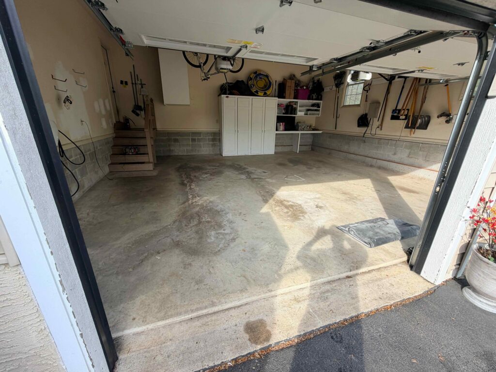 Stained Garage Floor
