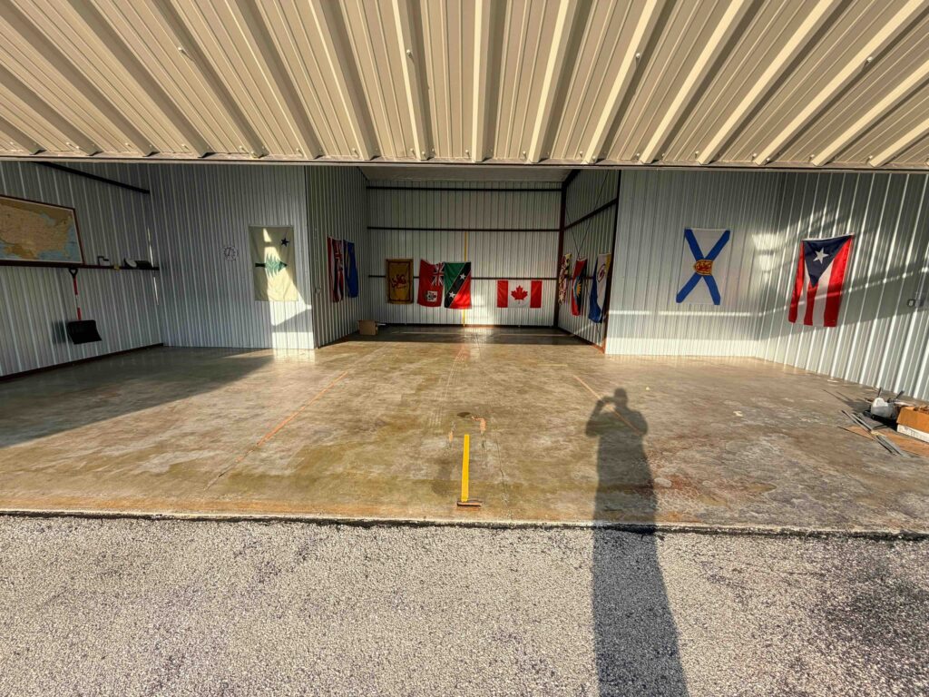 worn out garage concrete floor