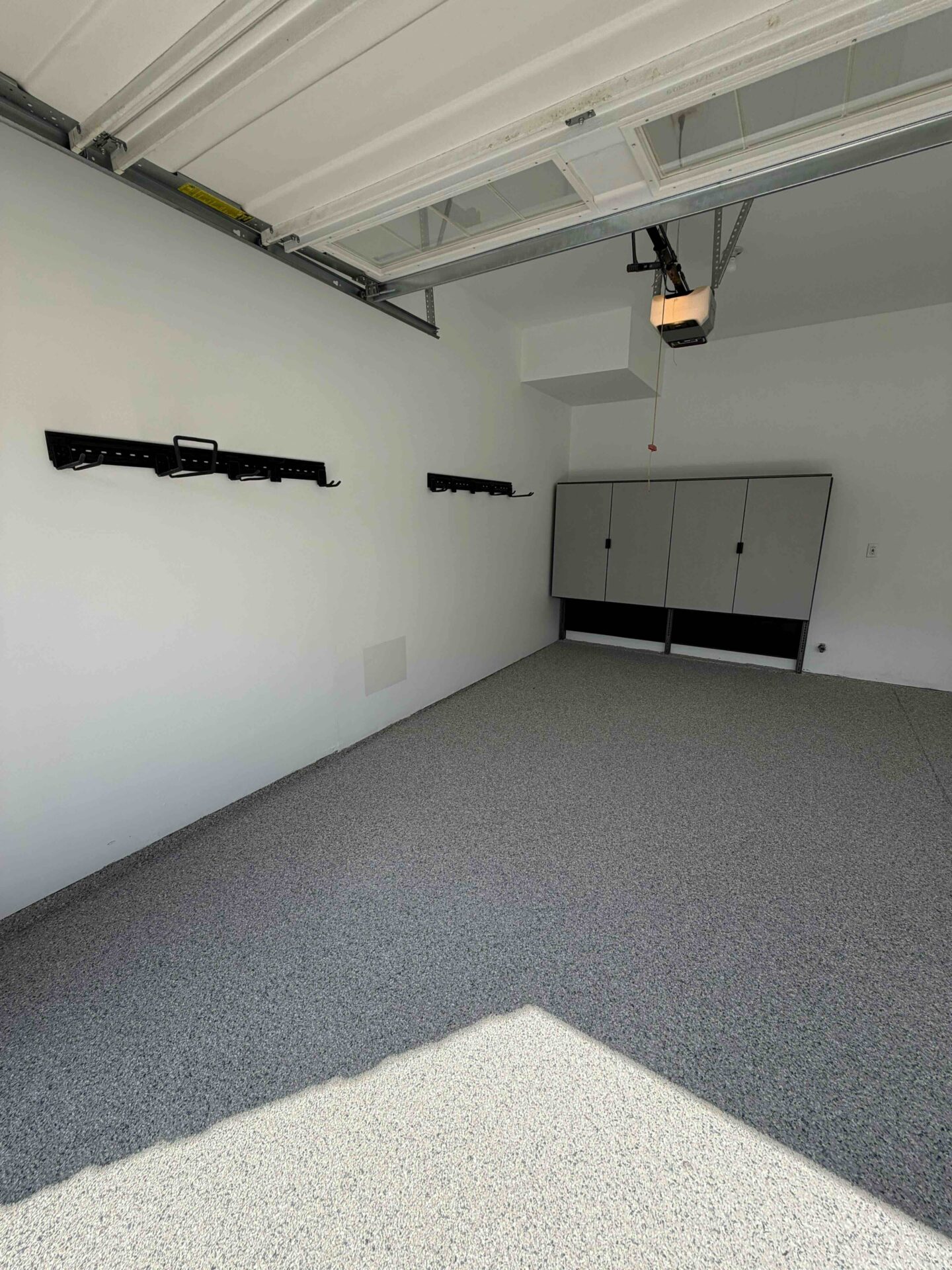 garage flooring and cabinets