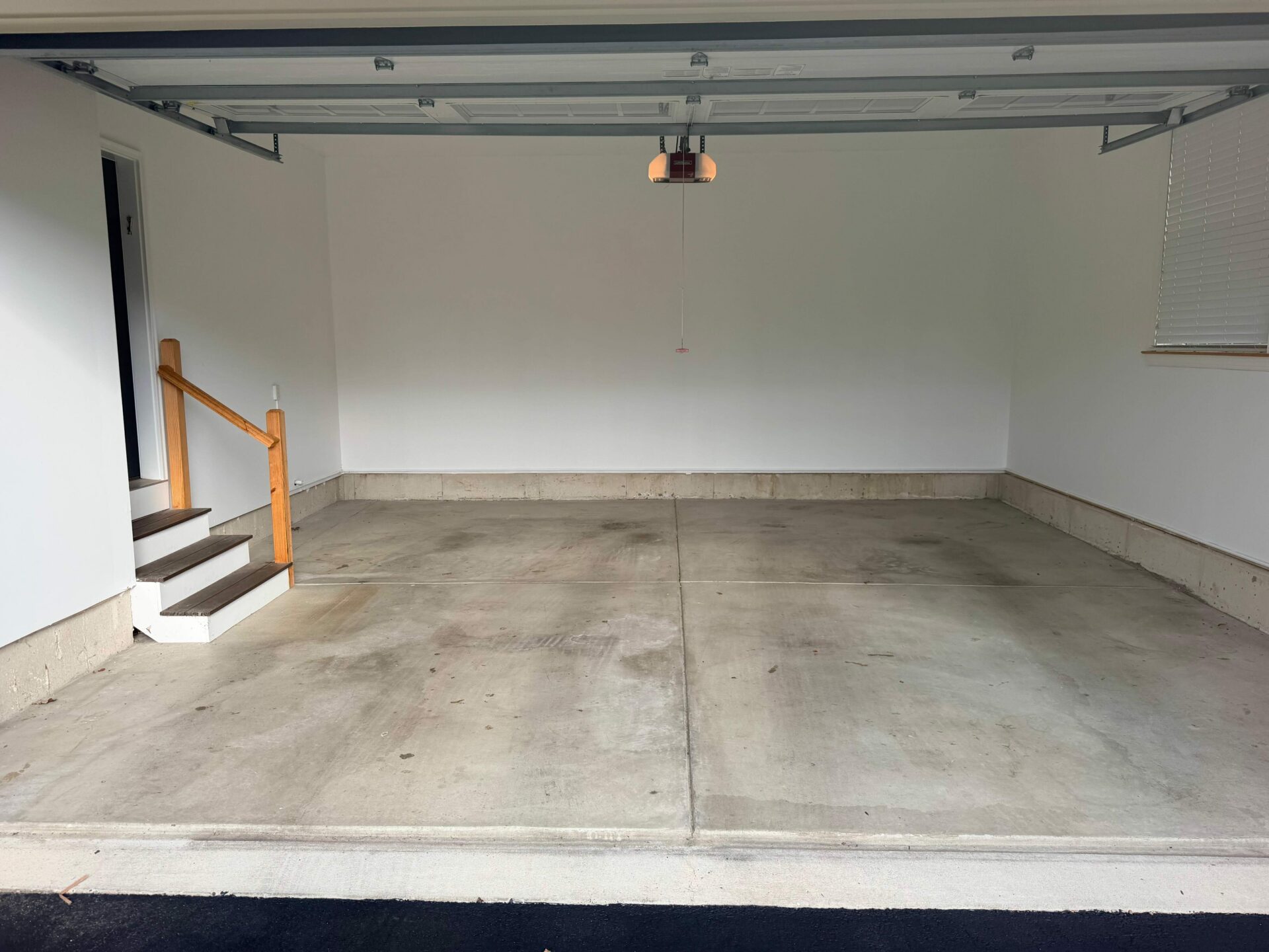 uncoated garage floor