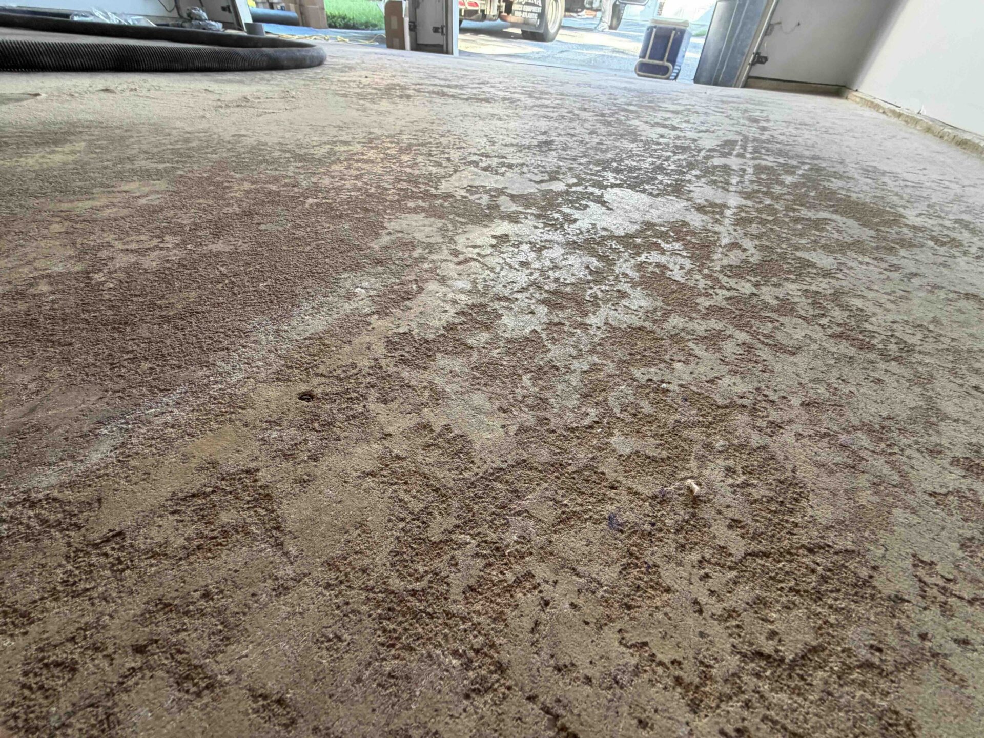 severely pitted garage floor
