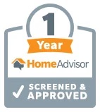 One year badge with Home Advisor