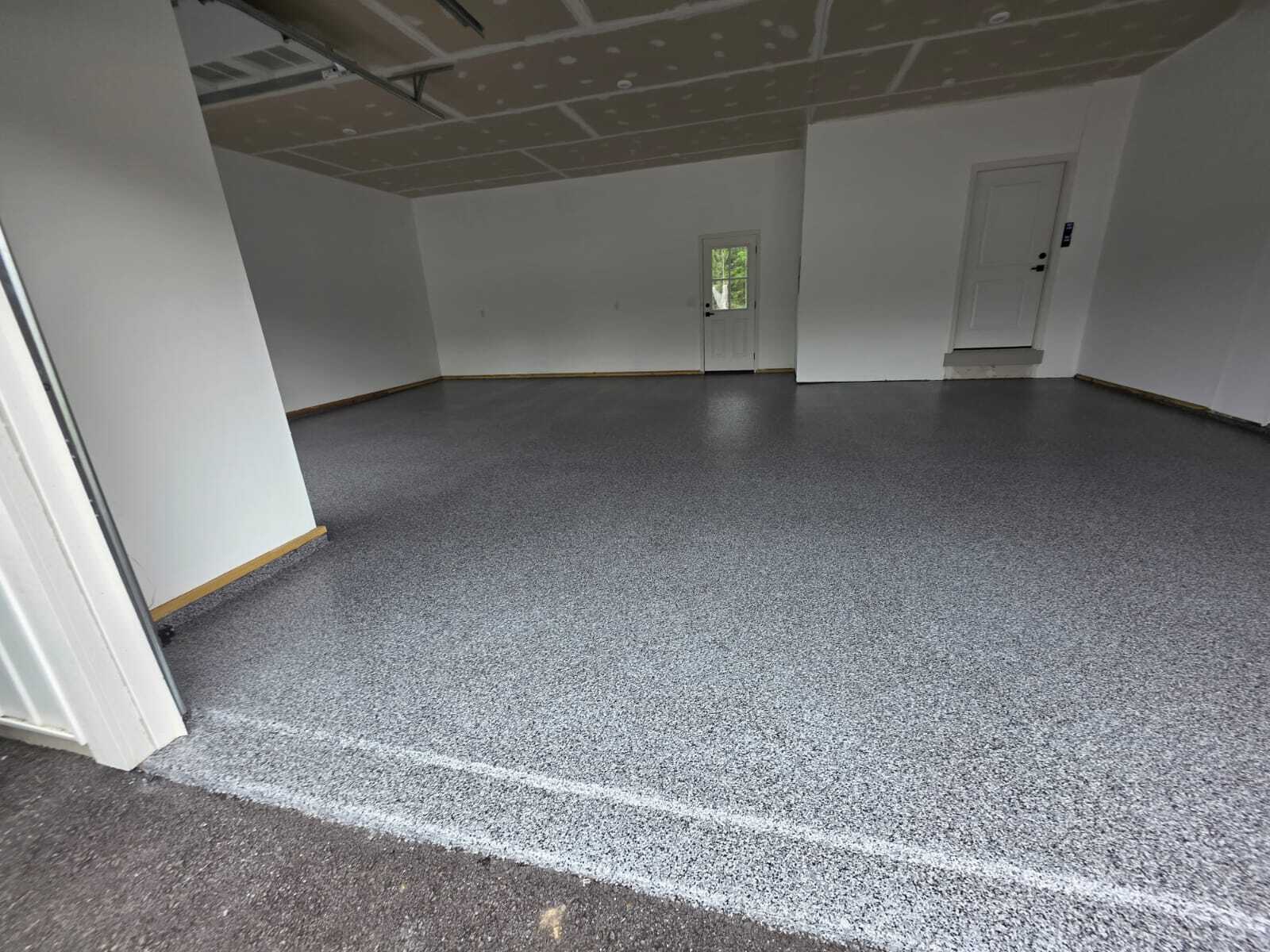 Polyaspartic garage floor coating
