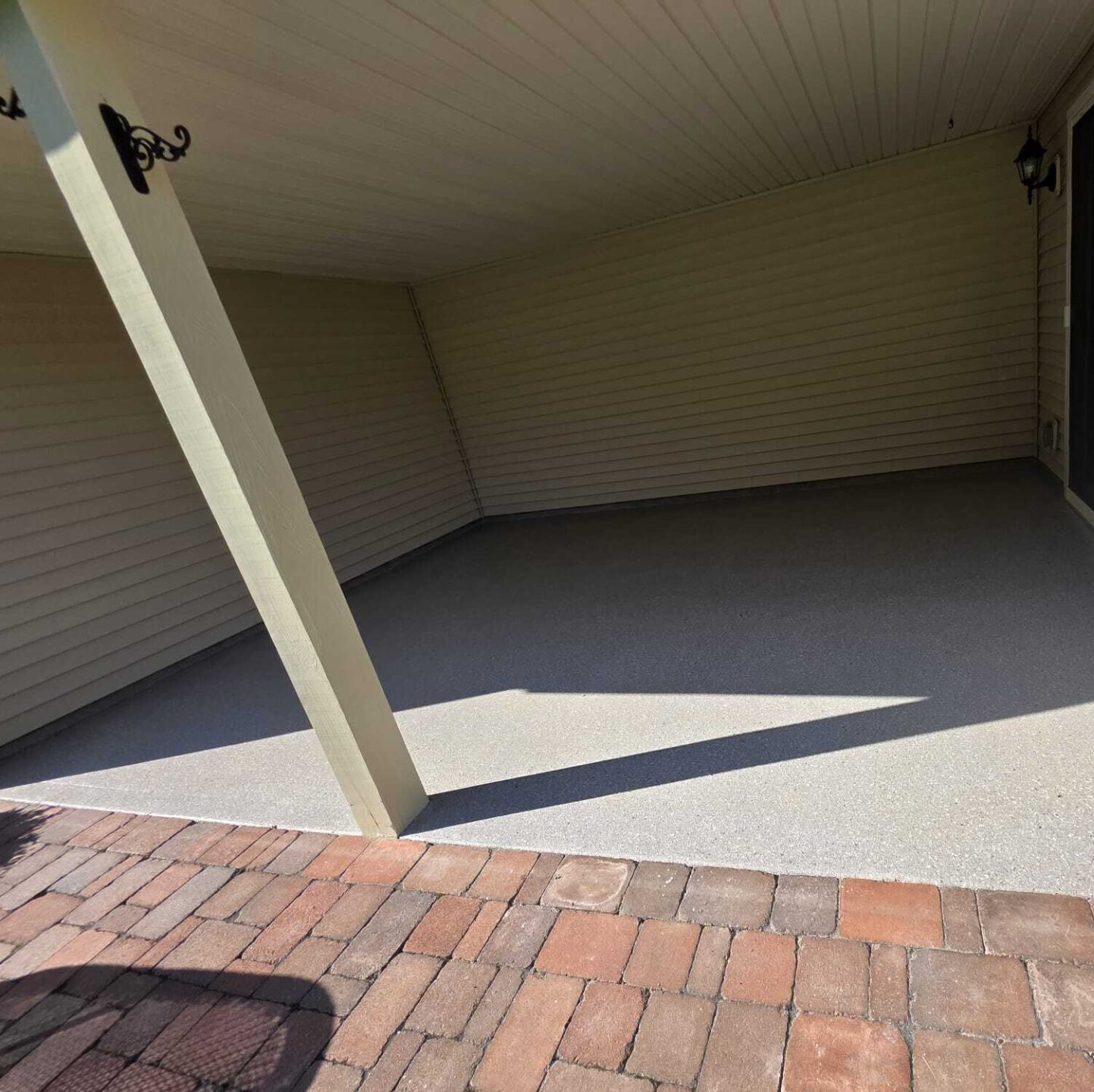 Polyaspartic back patio