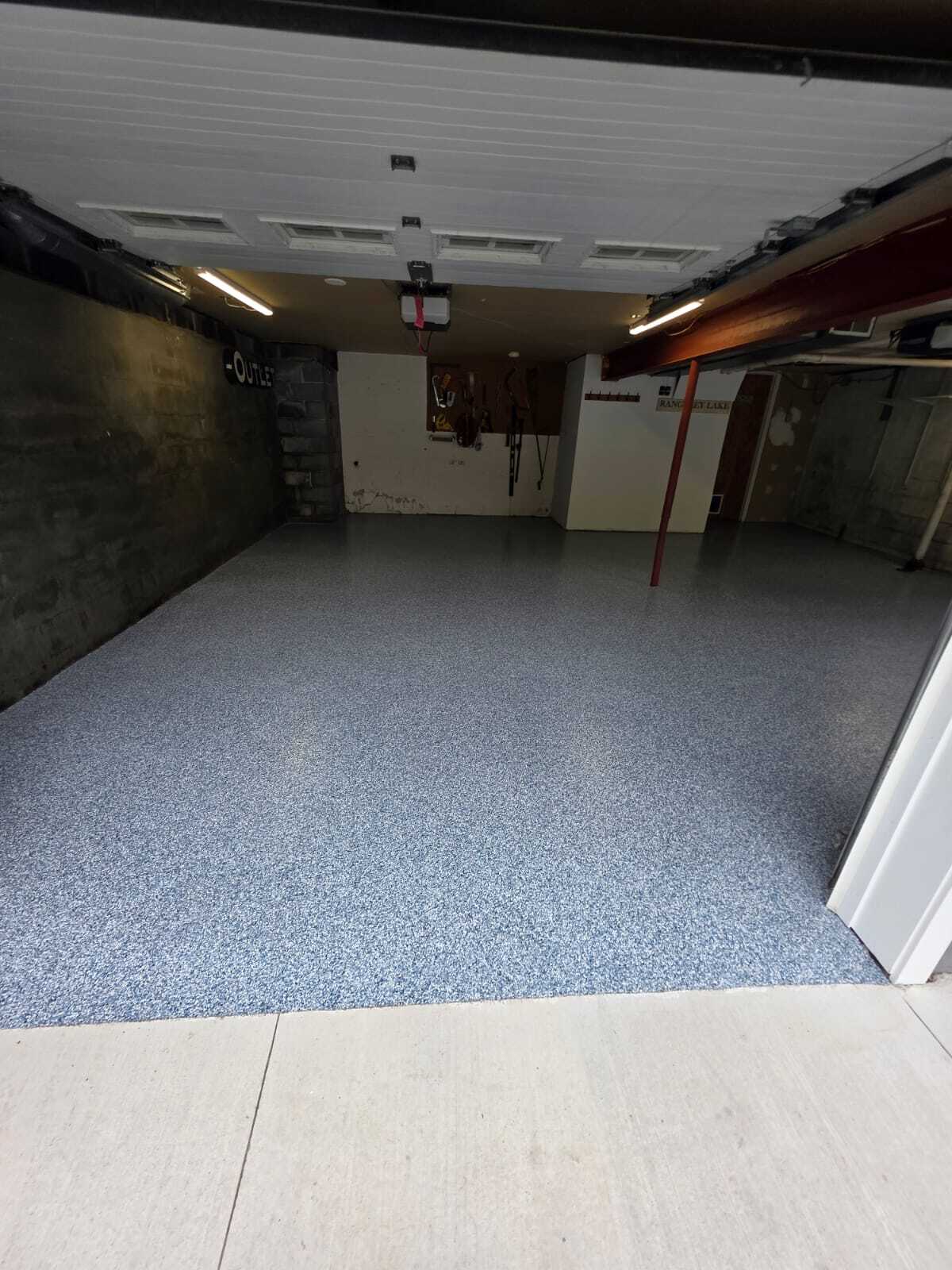 Polyaspartic garage floor coating