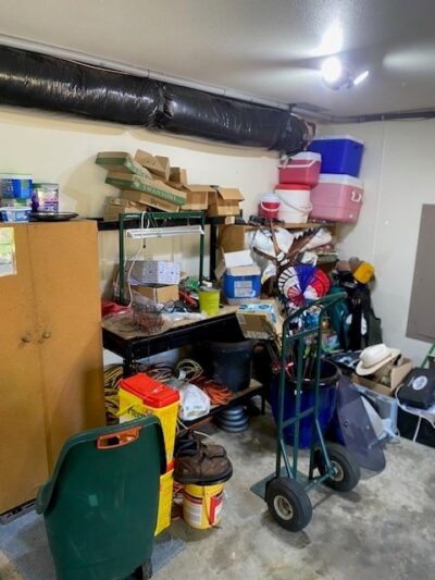 before garage storage in Edmonds WA