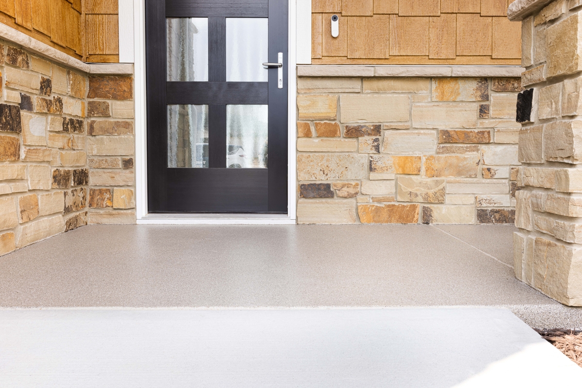 patio after concrete coating