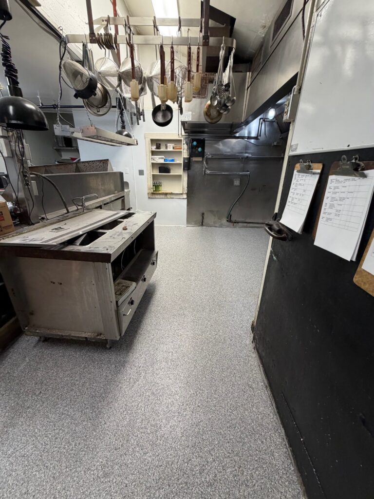 Concrete Floor Coating in newport in the color pewter