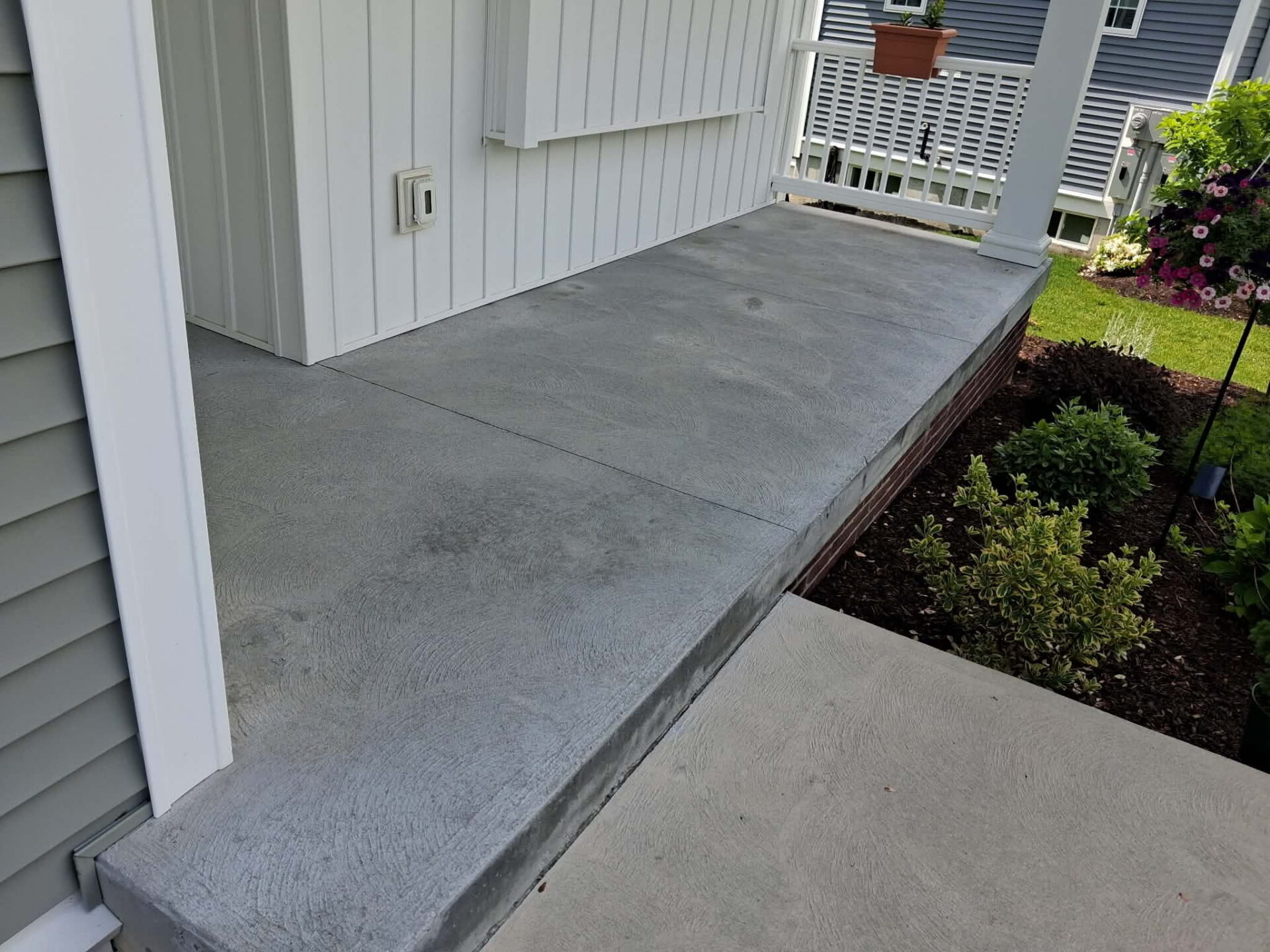 uncoated front porch