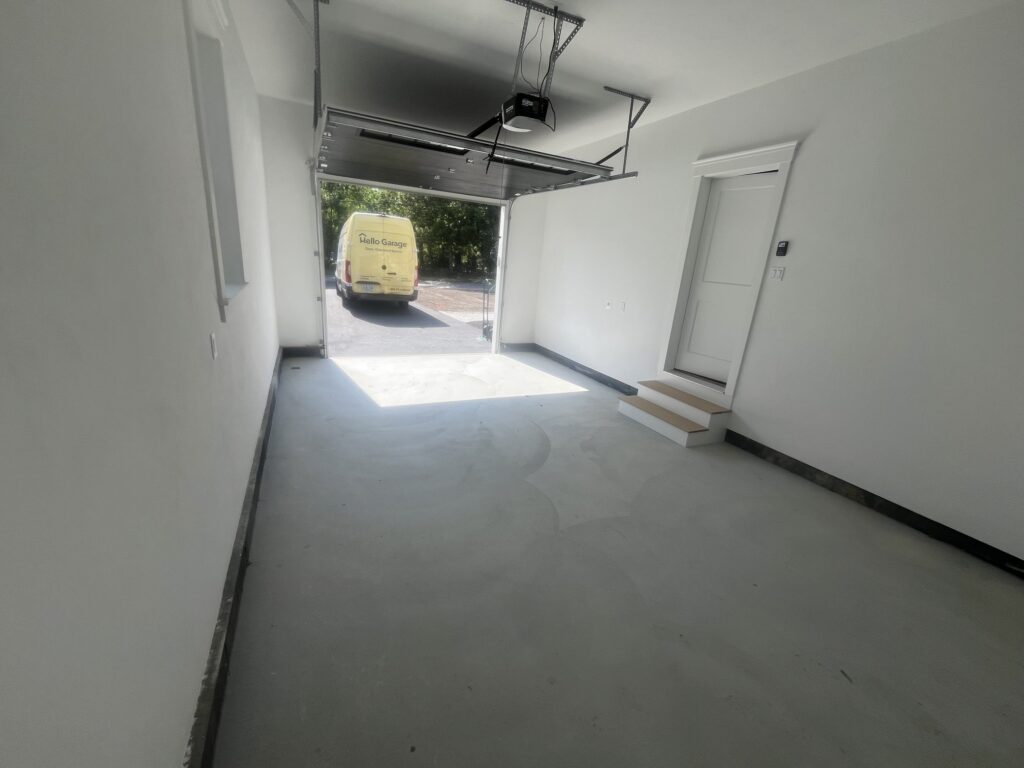 Cranston garage before garage flooring installation