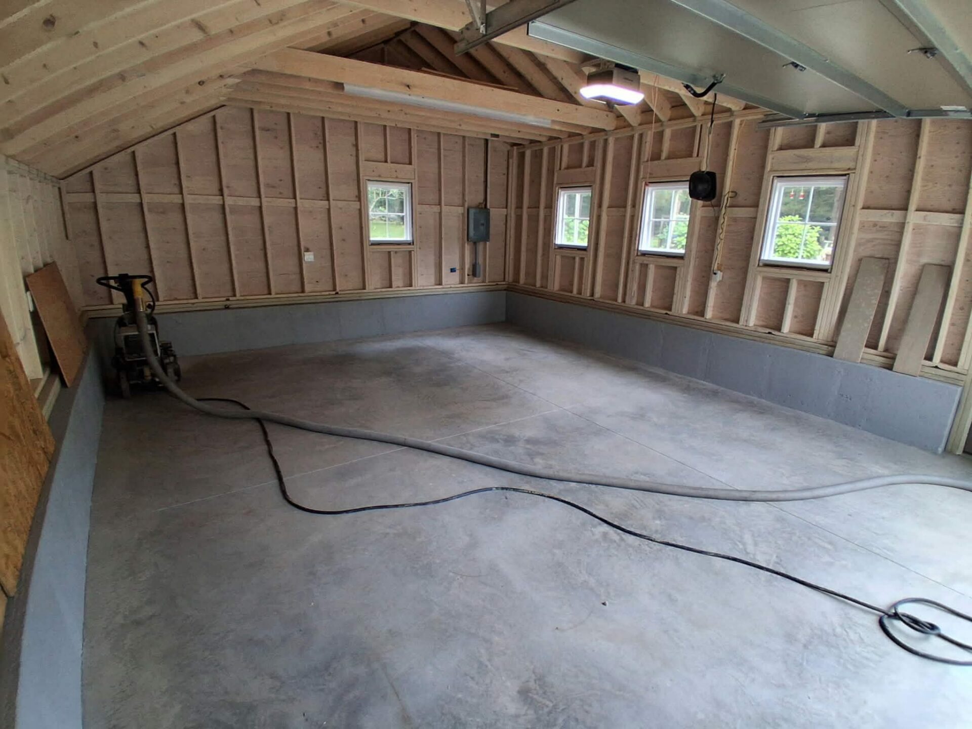 bare garage floor