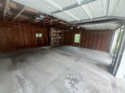 garage before floor coating in North Kingstown
