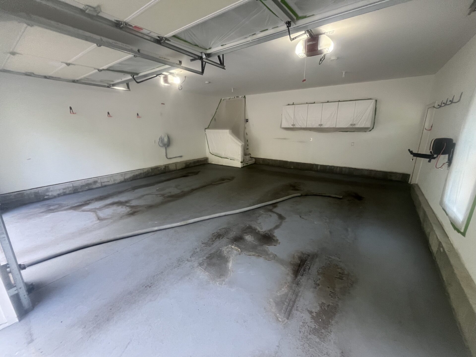 uncoated garage concrete