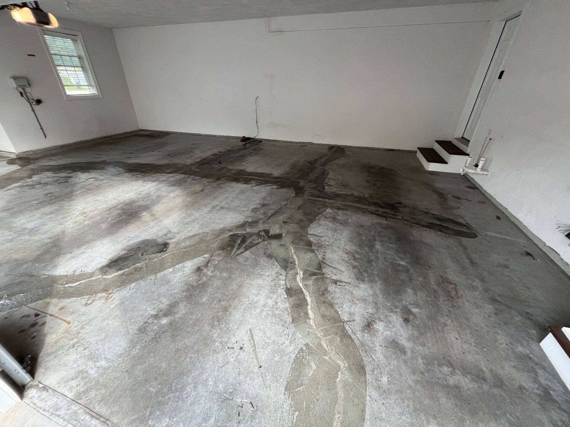 worn dingy garage concrete
