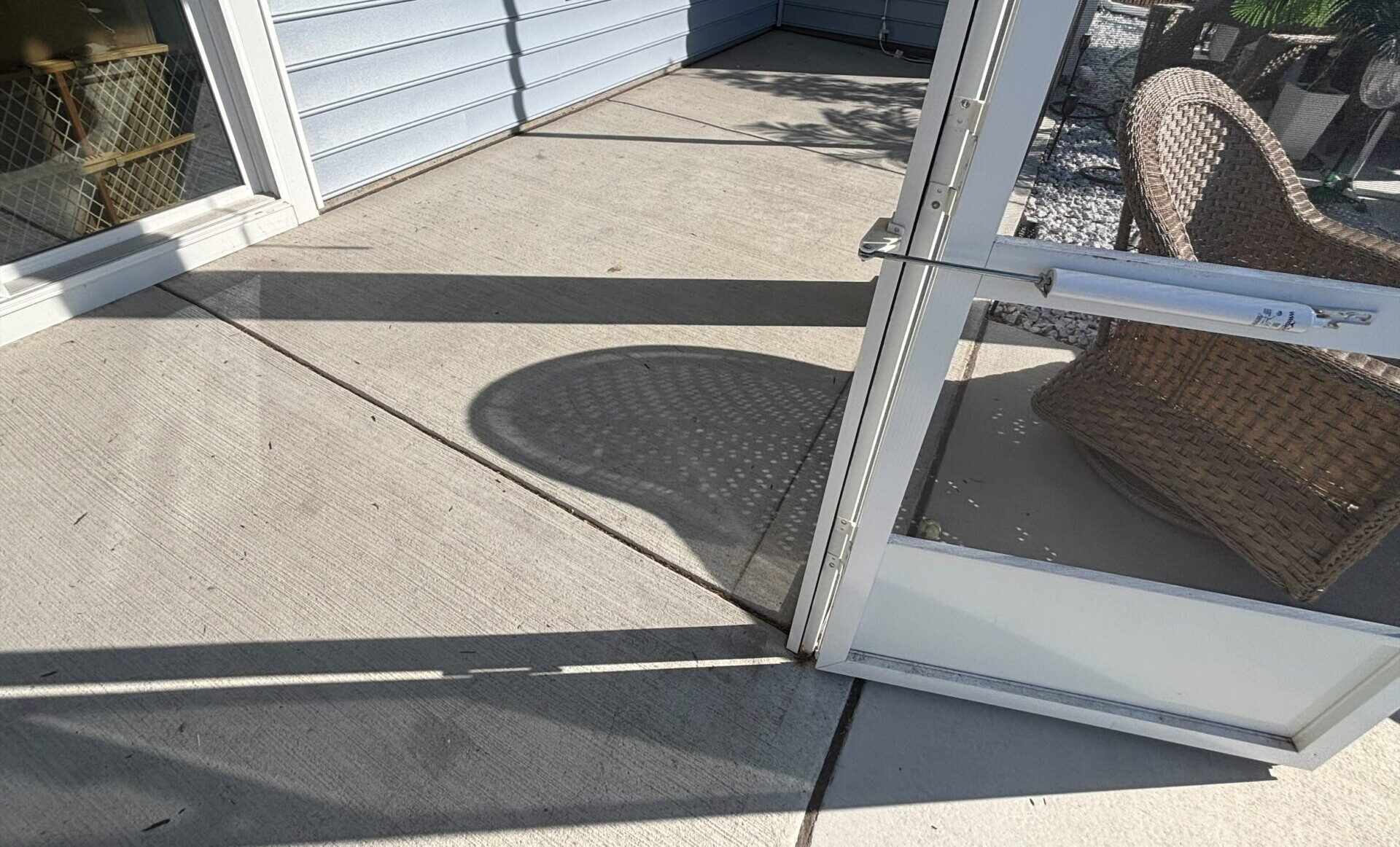 uncoated patio concrete