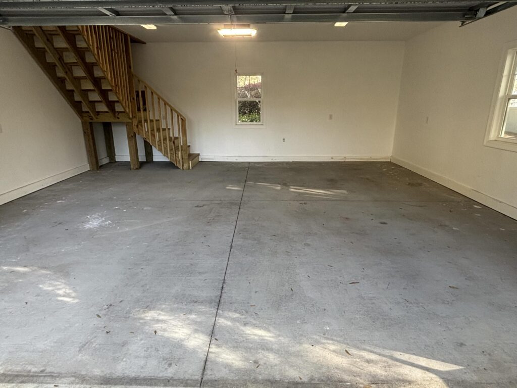 Old Stained Garage Floor