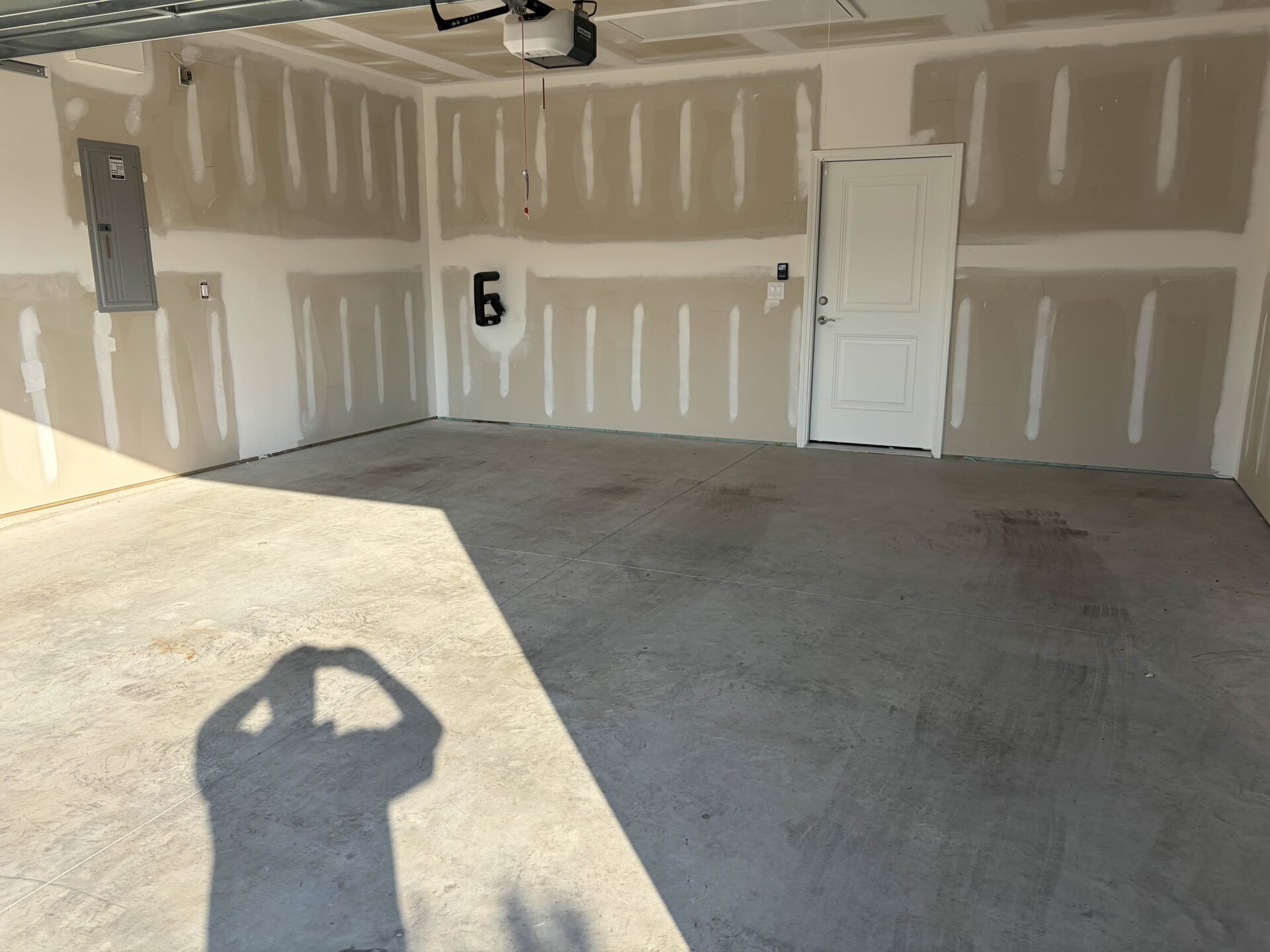 before garage floor coating in wilmington