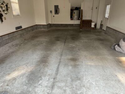 Before Garage Floor Coating in Southport