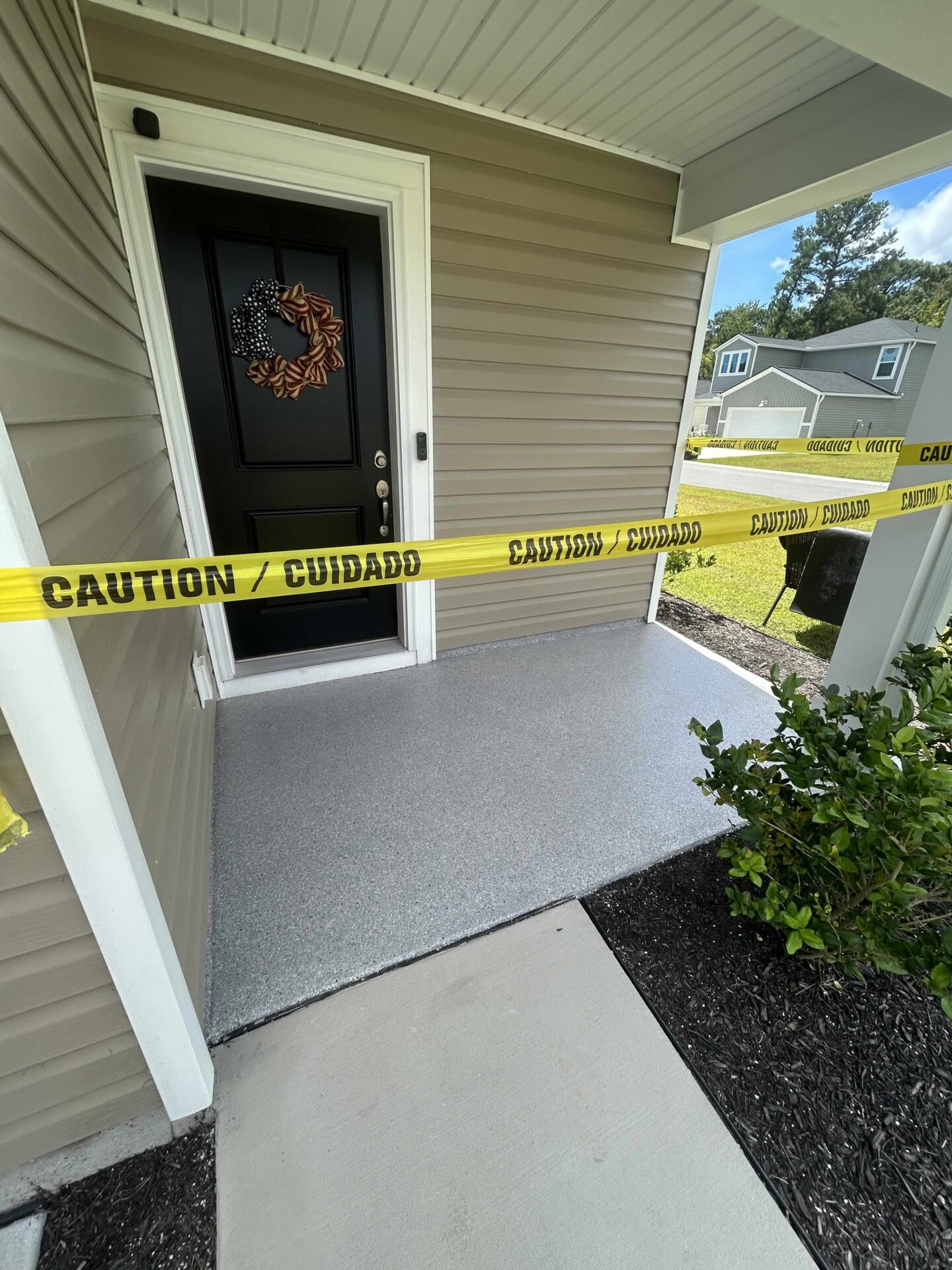 coated porch concrete