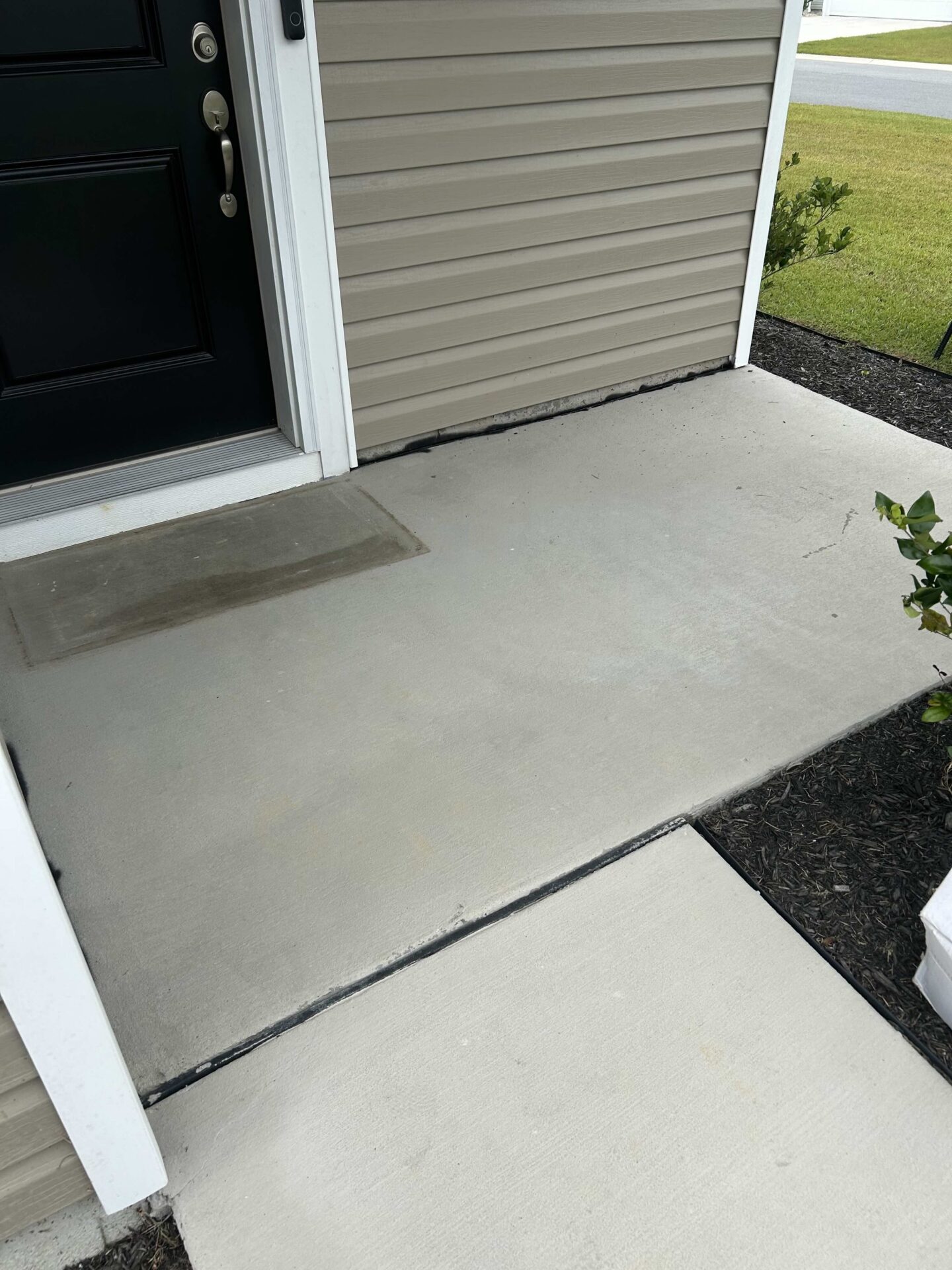 Stained concrete porch