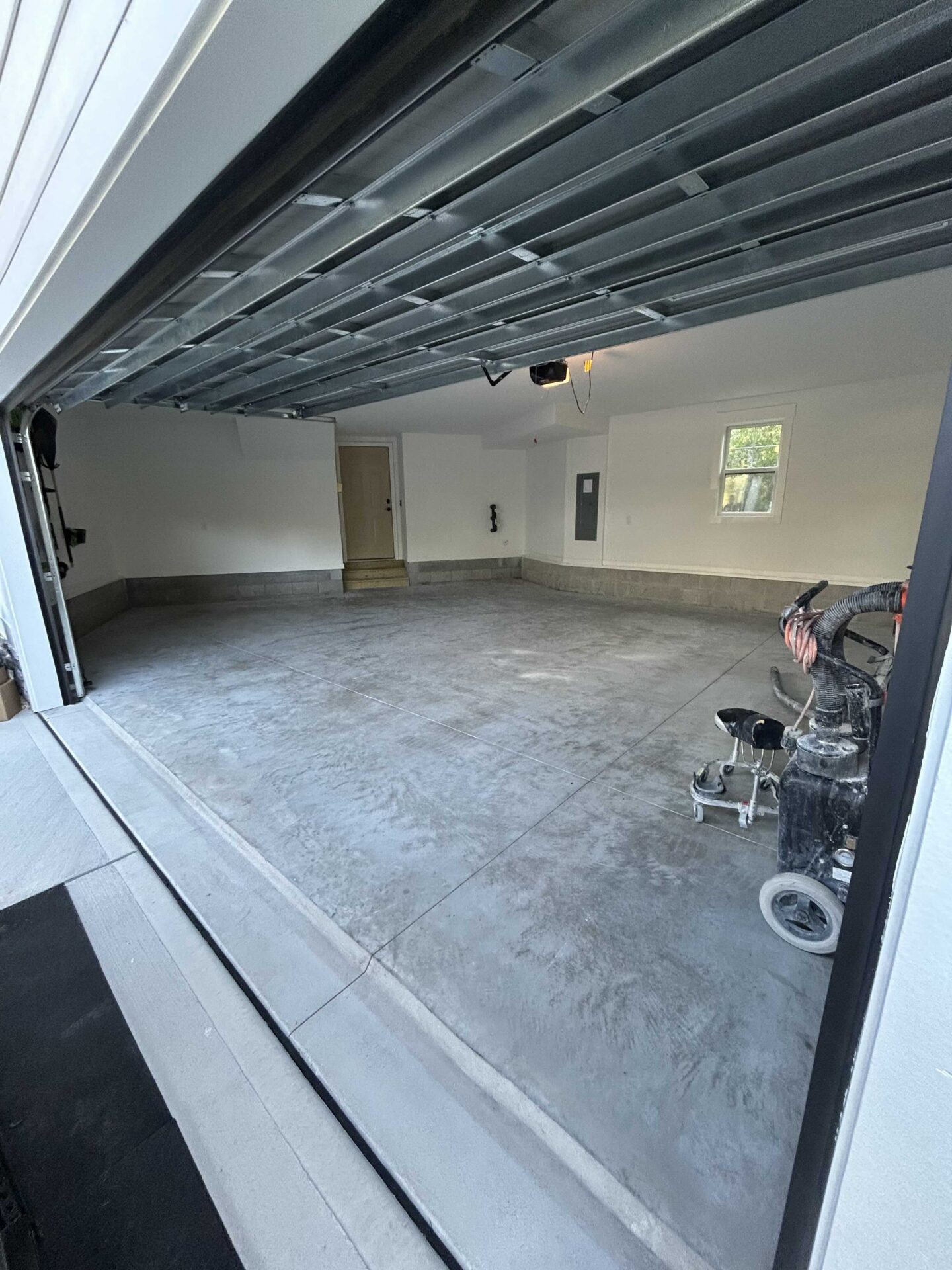 uncoated garage floor