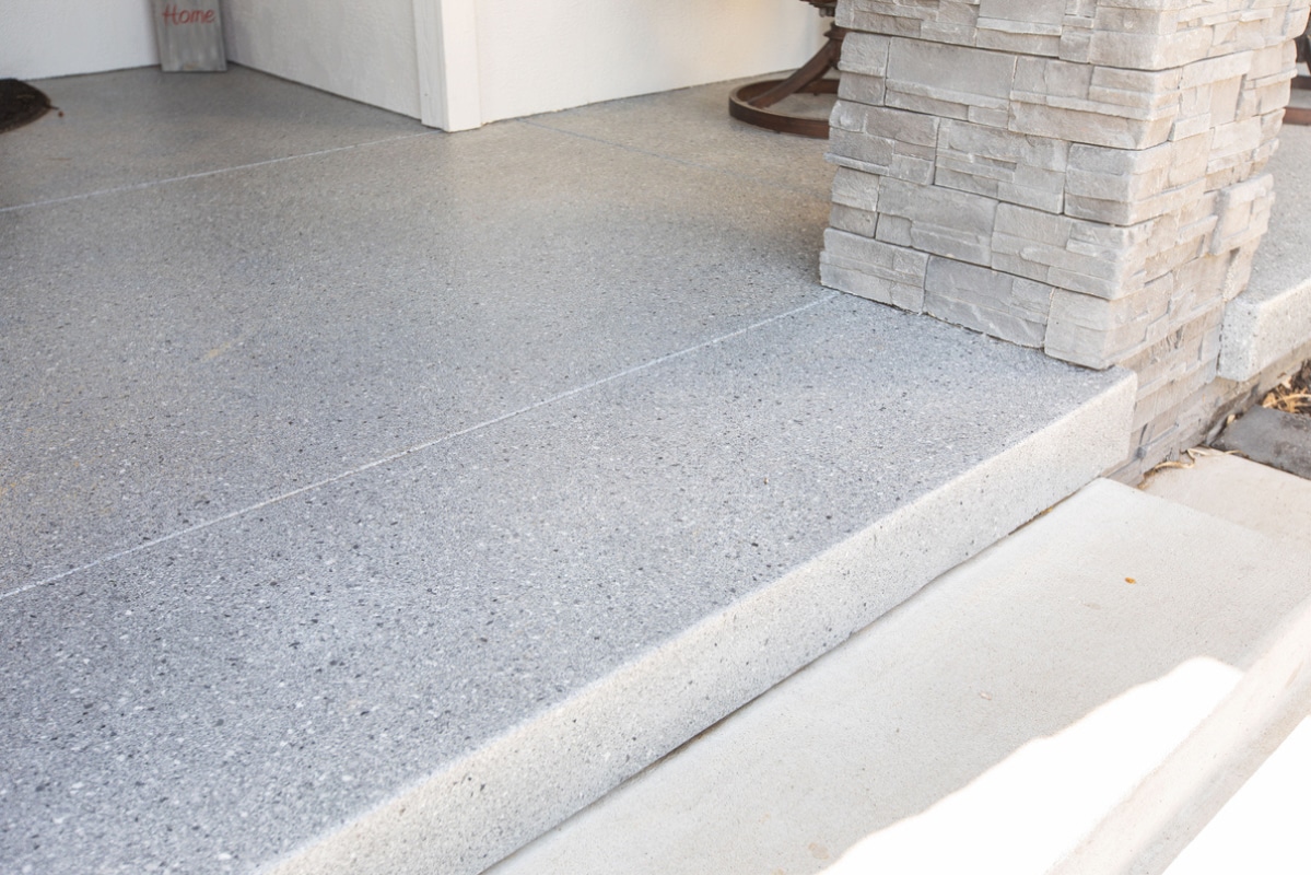 polyaspartic front porch coating