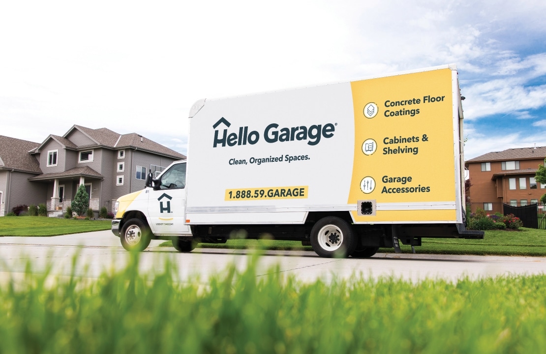 Hello Garage truck on the street | Hello Garage