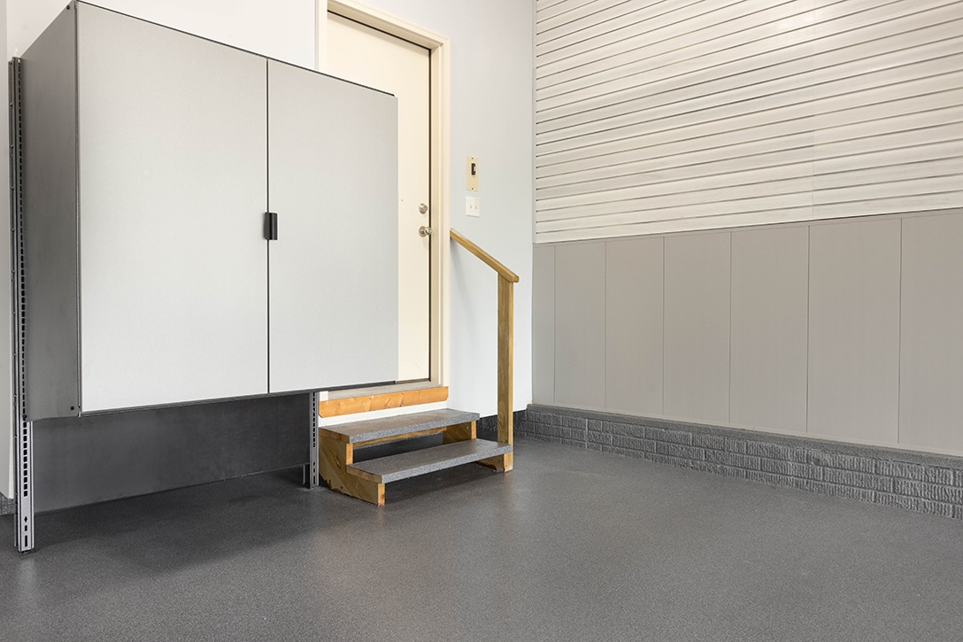 Inside garage door with Dural wall paneling