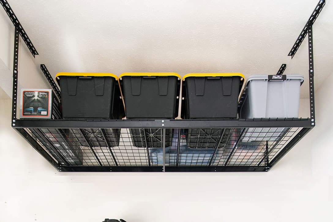 Totes in an overhead storage unit