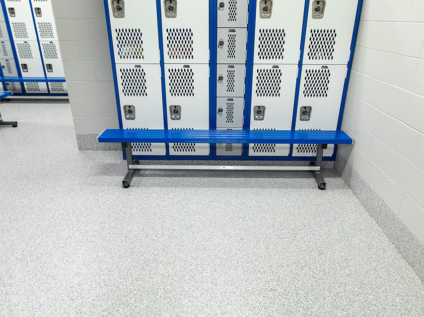High school locker room