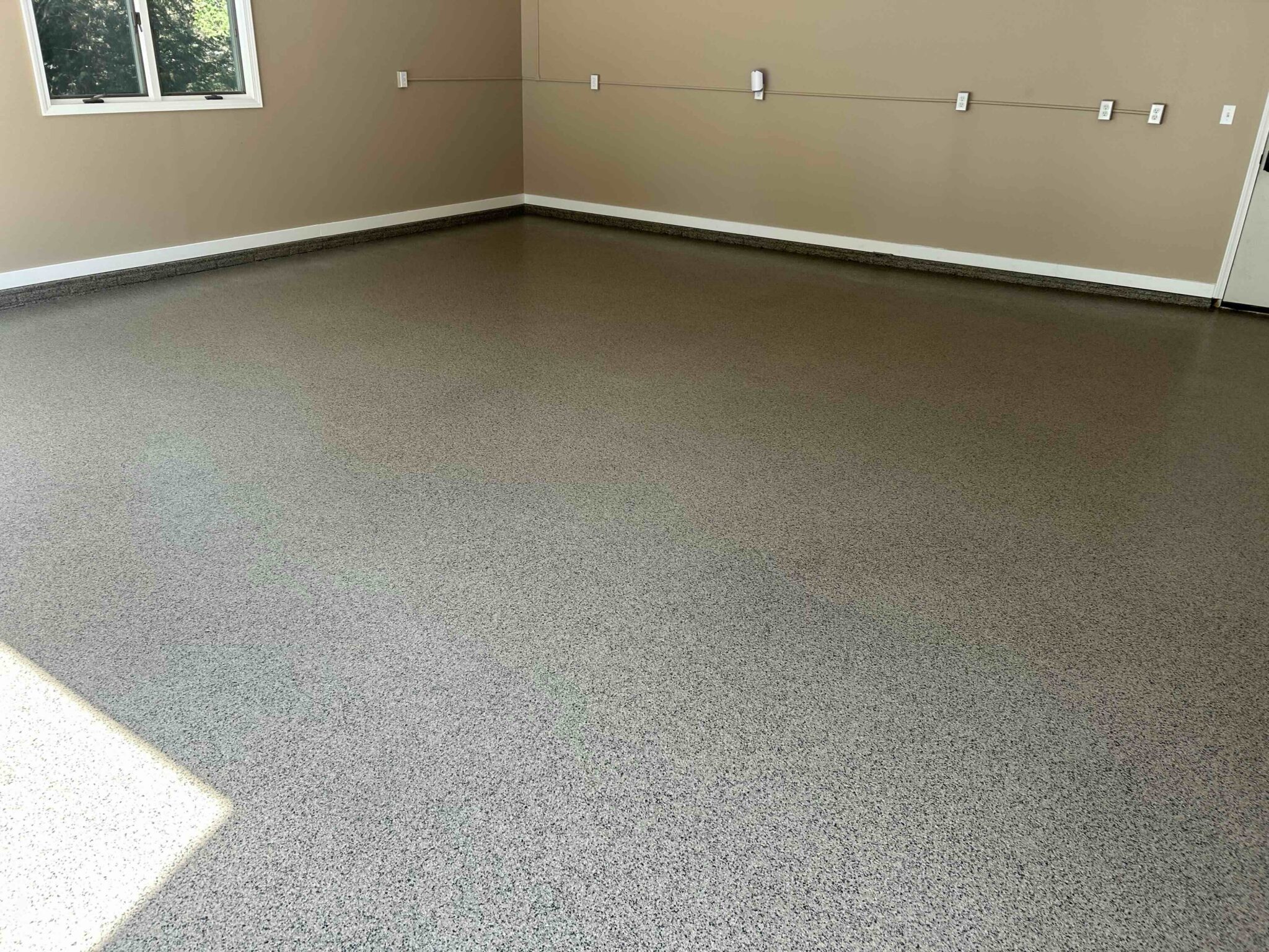 1_Omaha_Garage_Hazel_A Hazel colored garage flooring