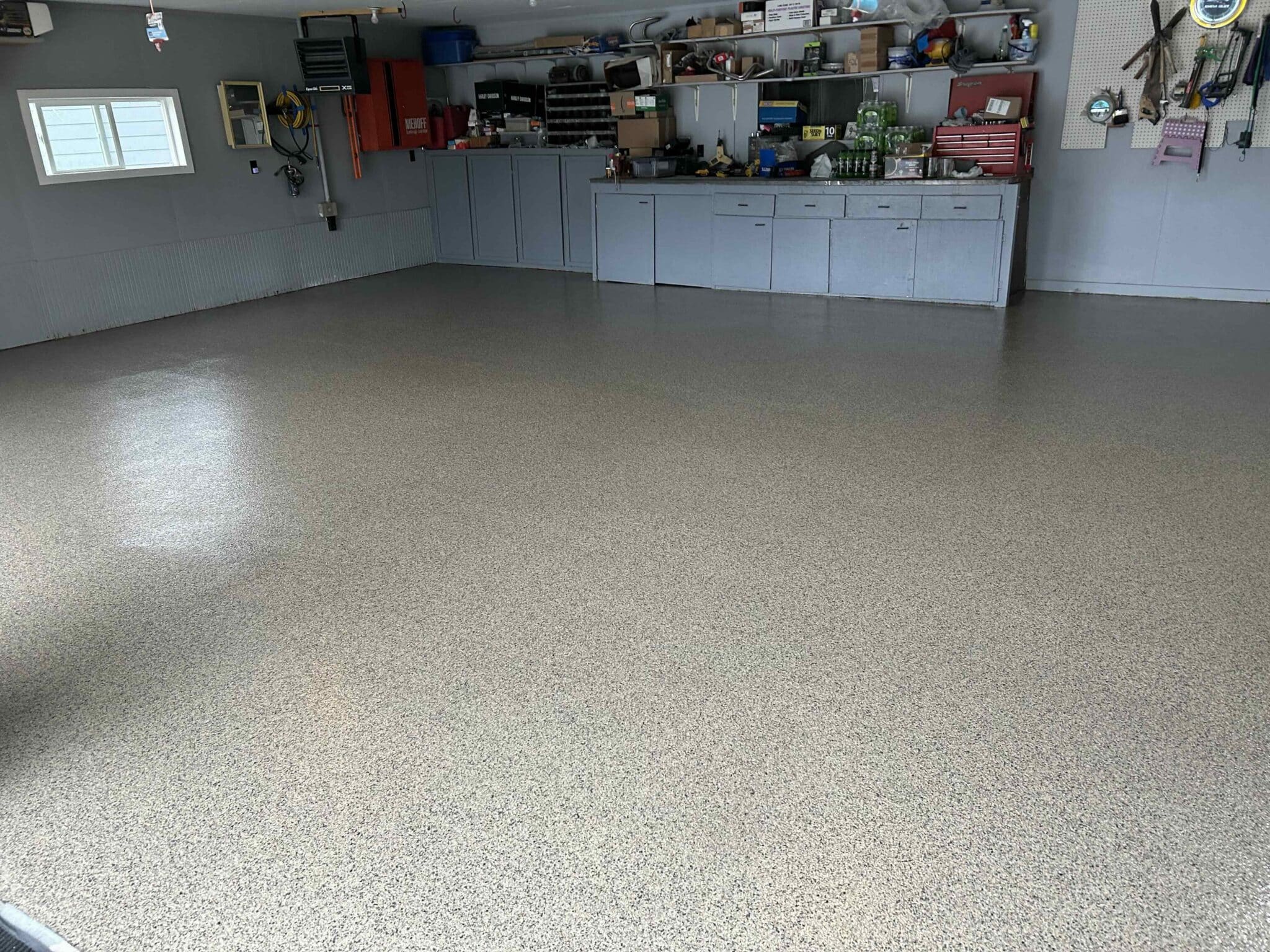 2_Omaha_Garage_Hazel_A hazel colored garage flooring