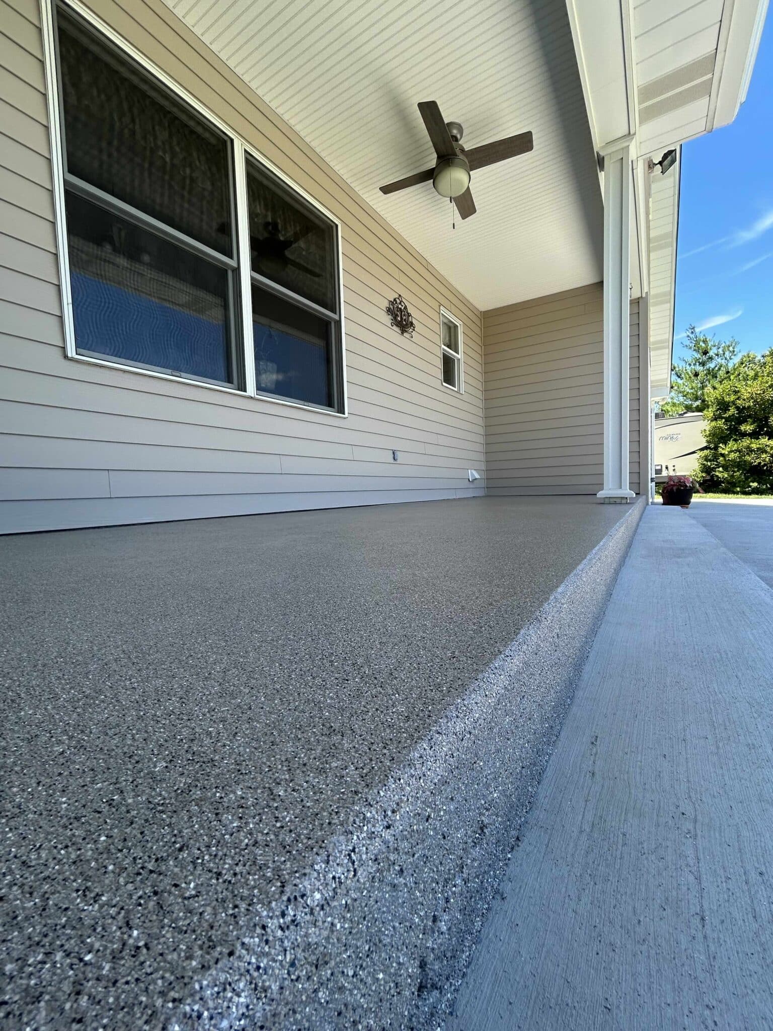 3_STL_Porch_0811_Clay_Defiance_A Clay colored porch concrete coating