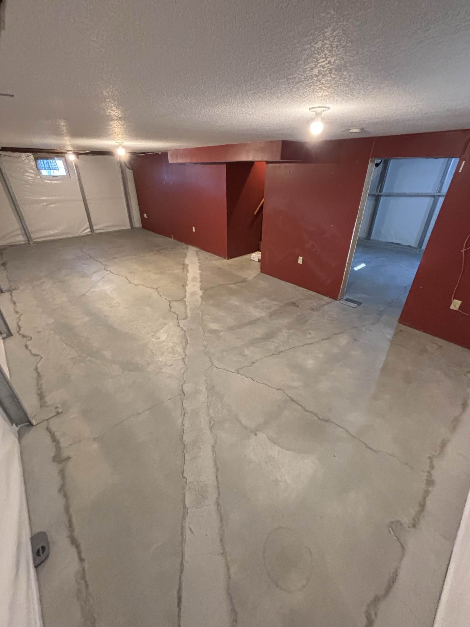 Basement Concrete Floor Before Coating
