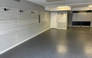 New polyaspartic garage floor concrete coating