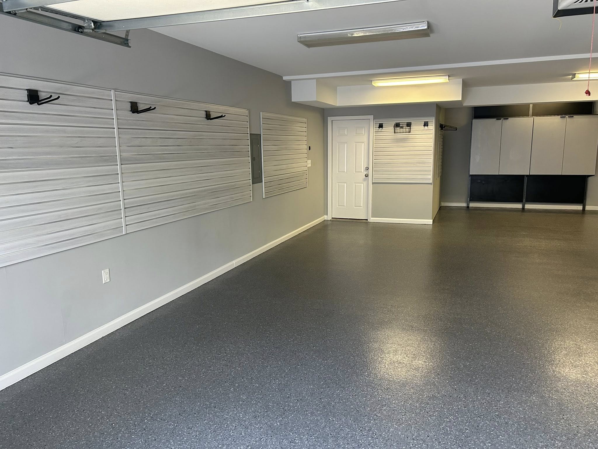 New polyaspartic garage floor concrete coating