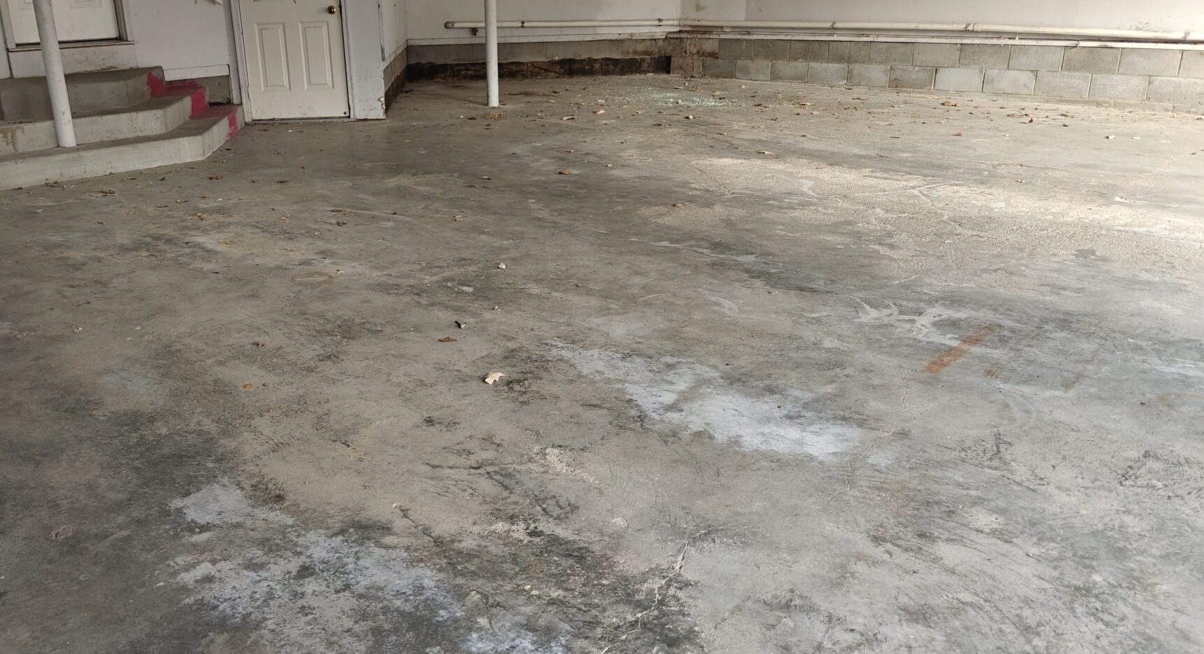Damaged Concrete Damaged garage floor concrete