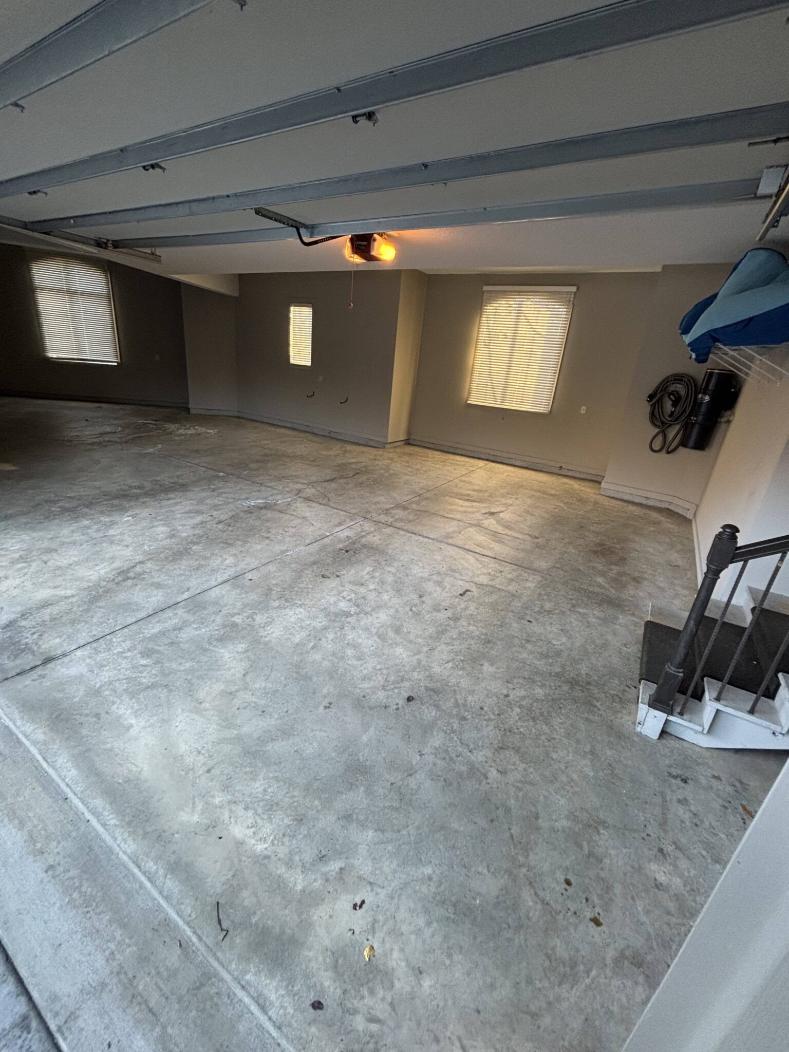 stained garage floor concrete