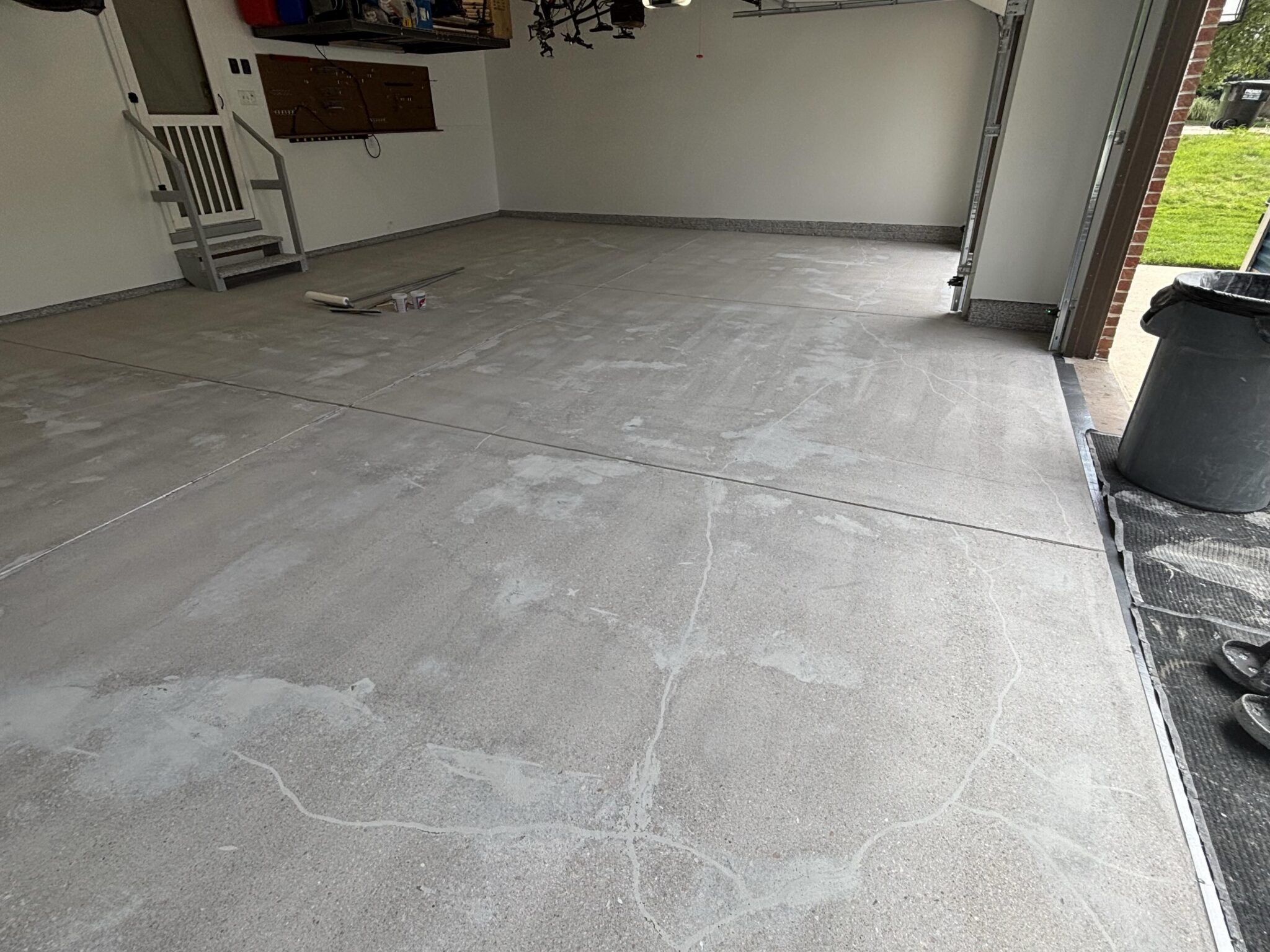 Bare garage concrete