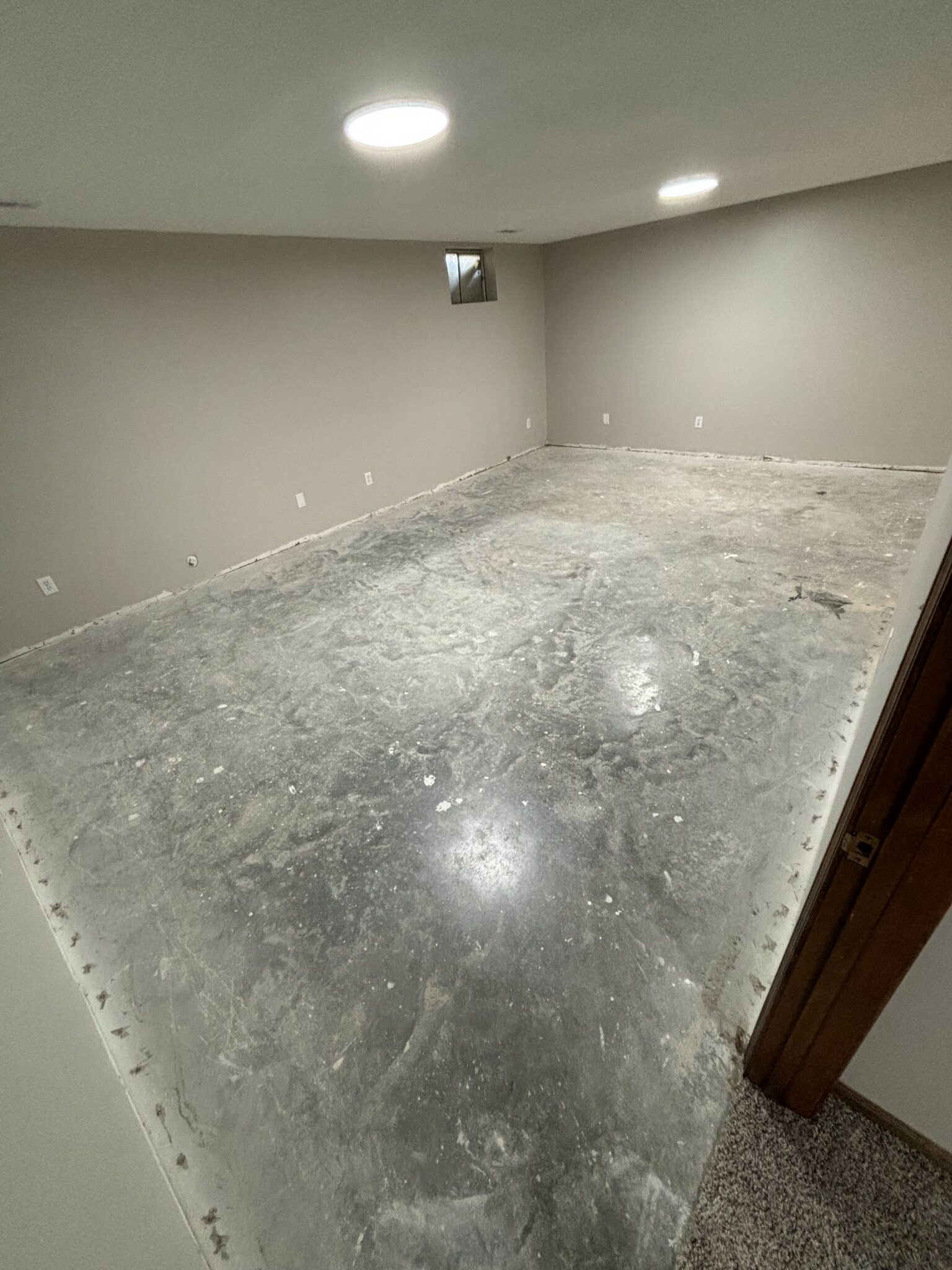 plain worn out basement floor